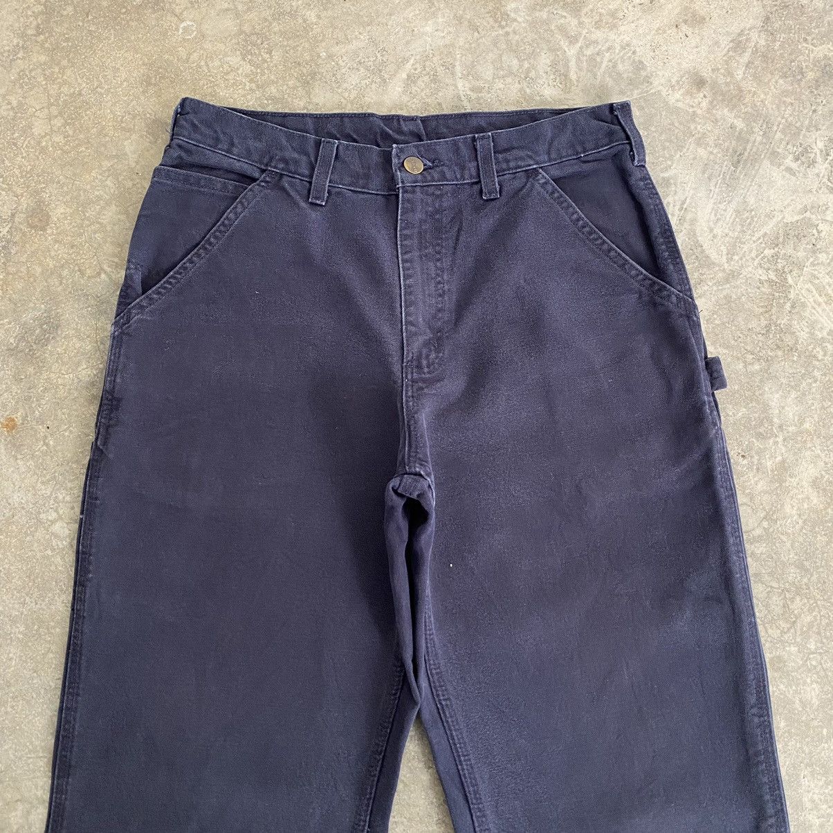Carhartt Size 30x30.5 VTG Carhartt Midnight Blue Carpenter Work Pants Size US 30 / EU 46 - 2 Thumbnail