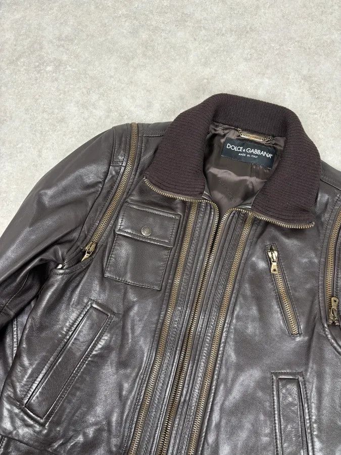 Dolce & Gabbana AW2003 Dolce & Gabbana Layered Multi Zip Leather Jacket Size US M / EU 48-50 / 2 - 7 Thumbnail