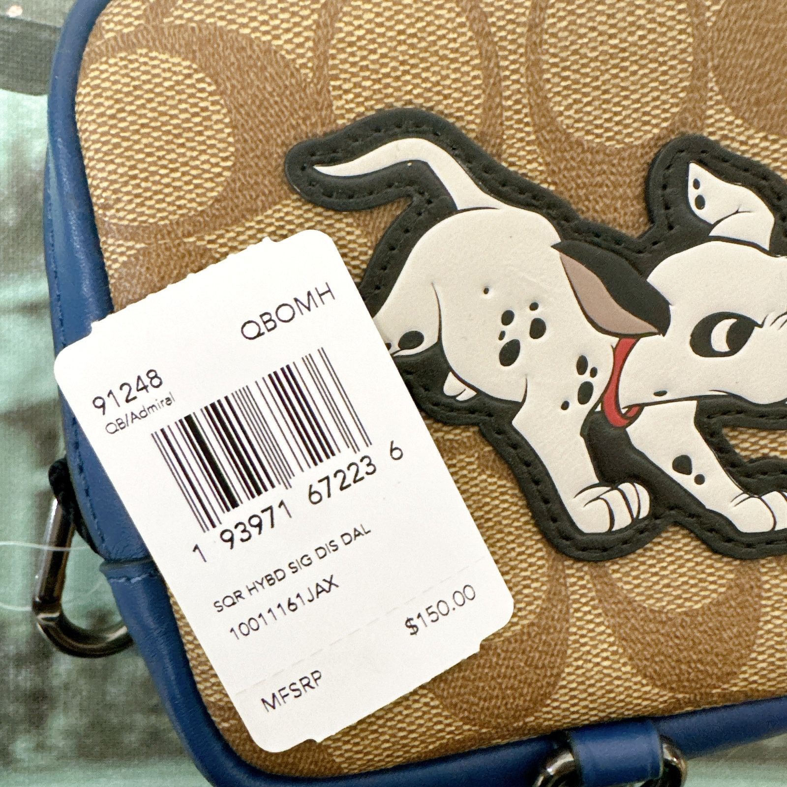 Coach 91248 Disney X Square Hybrid Pouch in Signature Canvas