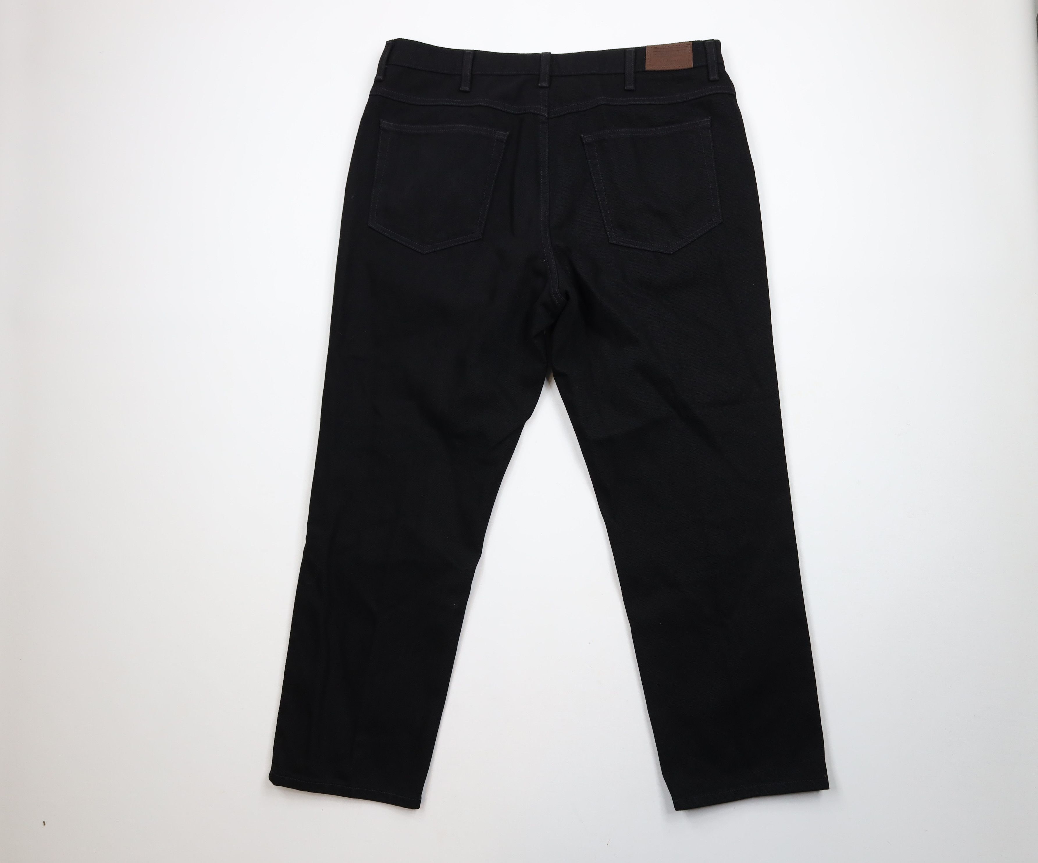 L.L. Bean × Vintage Vintage 90s LL Bean Classic Fit Denim Jeans Black Cotton Size US 38 / EU 54 - 9 Thumbnail