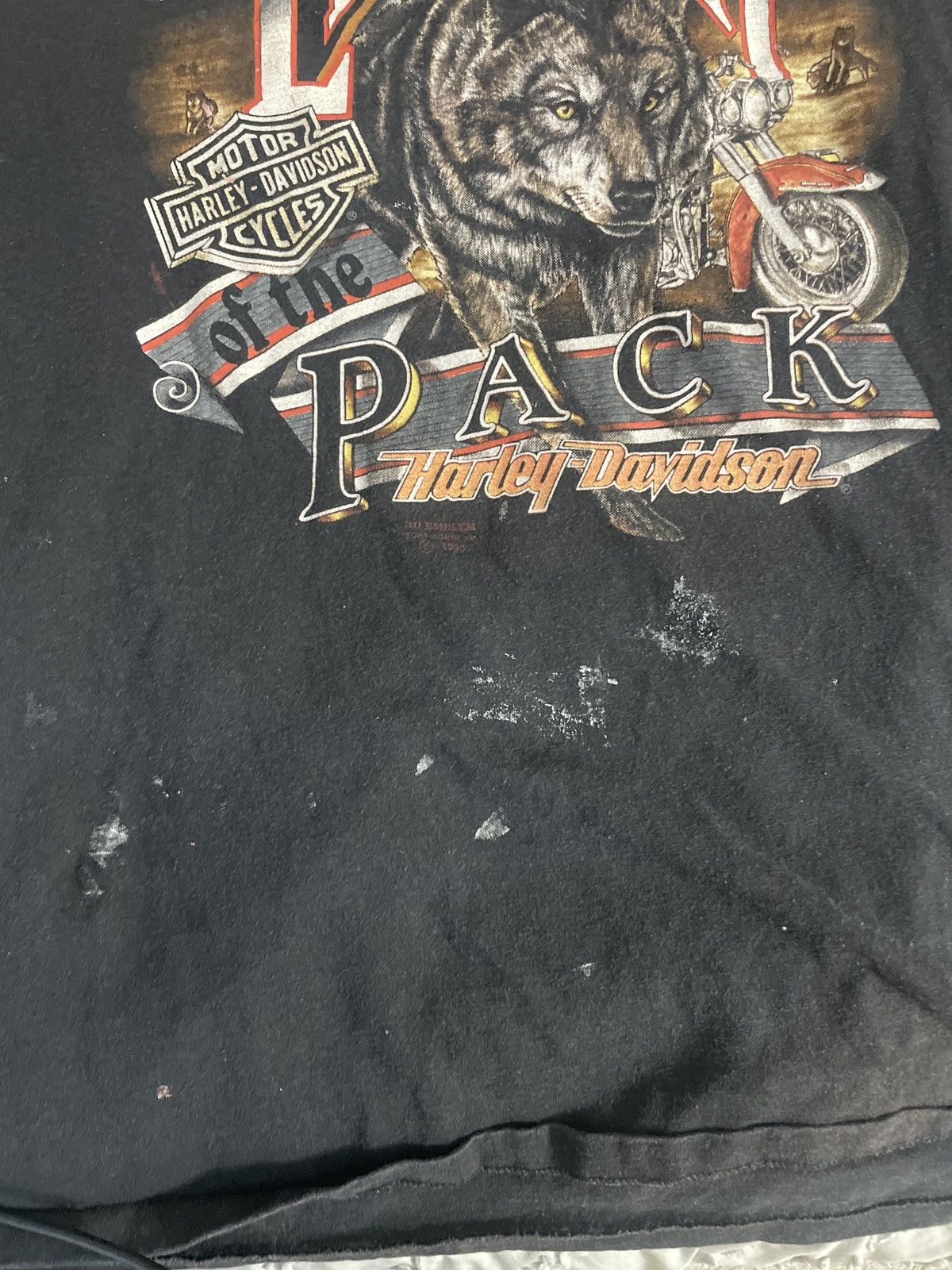 Harley Davidson Vintage 90s Harley Davidson emblem Leander of the pack tee Size US XL / EU 56 / 4 - 7 Thumbnail
