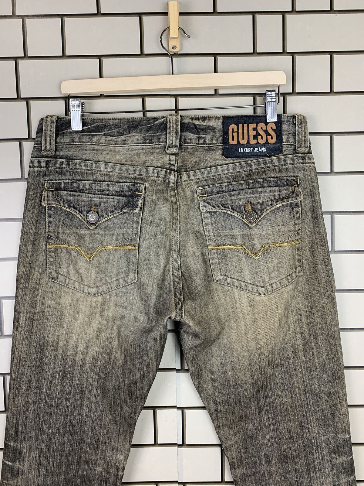 Guess Vintage Guess Custom Patchwork Distressed Denim Pants Size US 35 - 12 Thumbnail