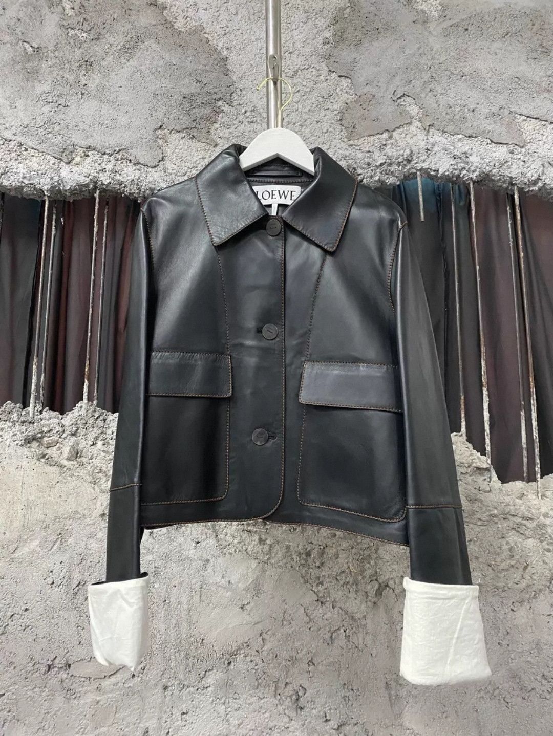 Loewe LOEWE Lambskin Leather Jacket - yw Size XS / US 0-2 / IT 36-38 - 1 Thumbnail