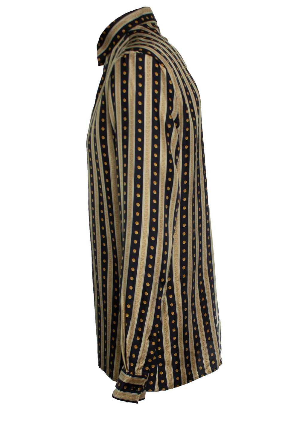 Versace Versace, Black and gold greca print shirt Size US S / EU 44-46 / 1 - 3 Thumbnail
