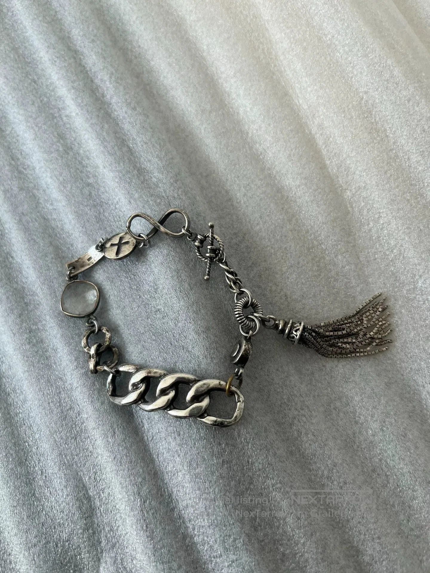 Gunda 925 Silver Tassel Bracelet. Size ONE SIZE - 5 Thumbnail