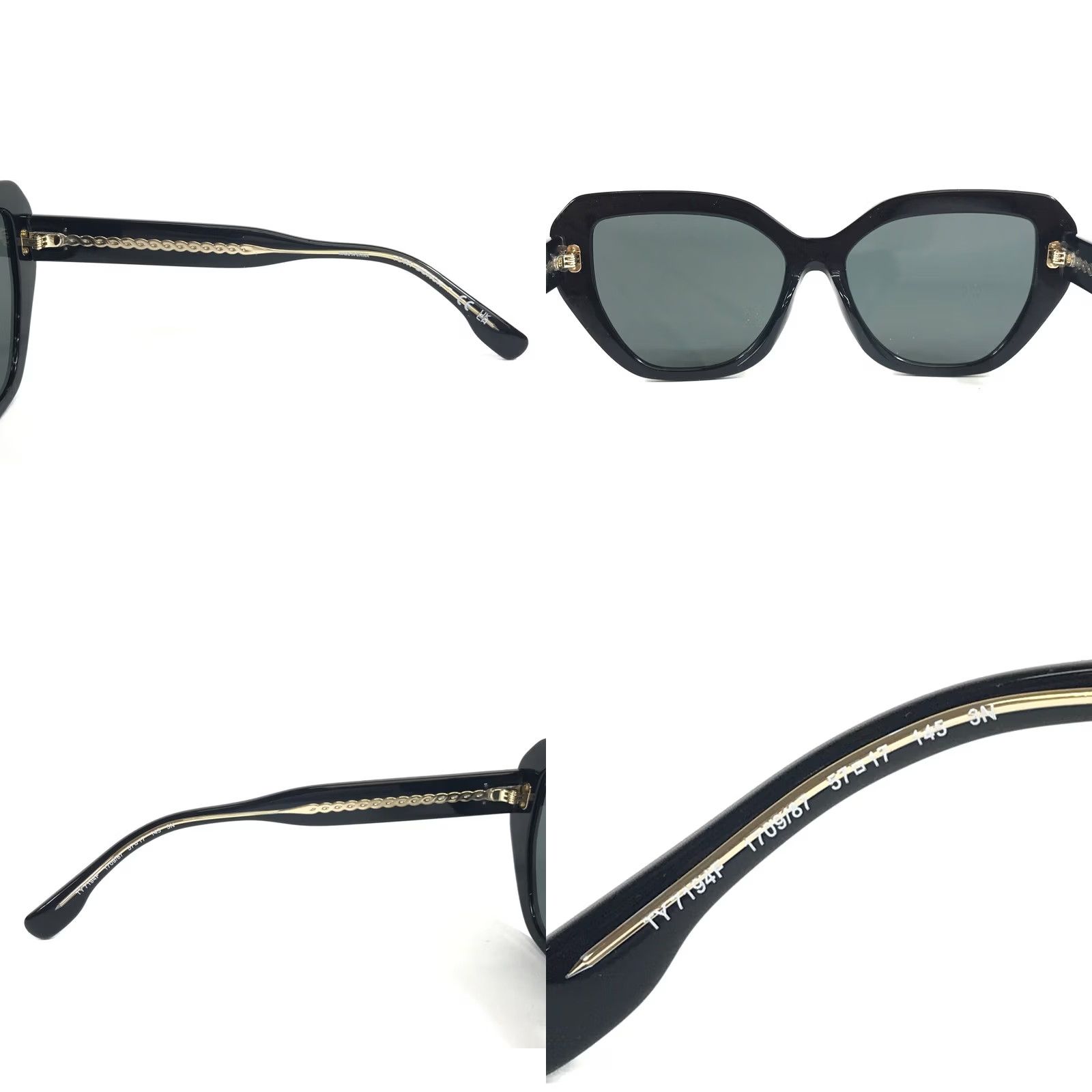 Tory Burch Sunglasses TY7194F 1709/87 Black Cat Eye Frames with Dark Grey Lenses Tory Burch TY7187U Sunglasses | LensCrafters main image 4
