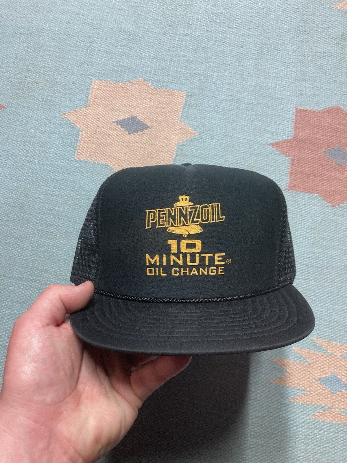 Vintage Vtg trucker hat Pennzoil 10 minute oil change car mechanic Size ONE SIZE - 2 Thumbnail