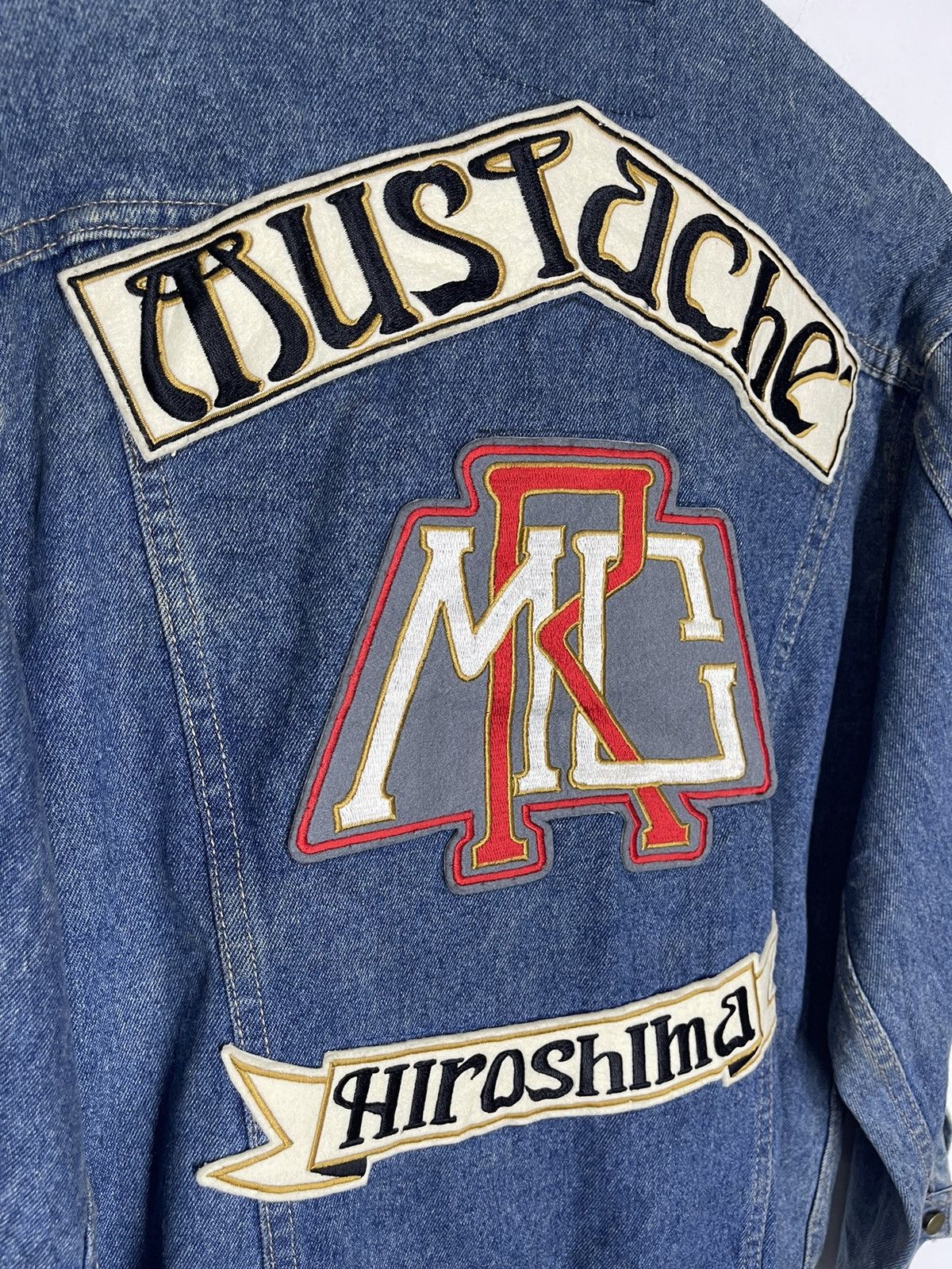Japanese Brand VINTAGE DENIM MOTORCYCLE GANG JACKET Size US M / EU 48-50 / 2 - 2 Thumbnail