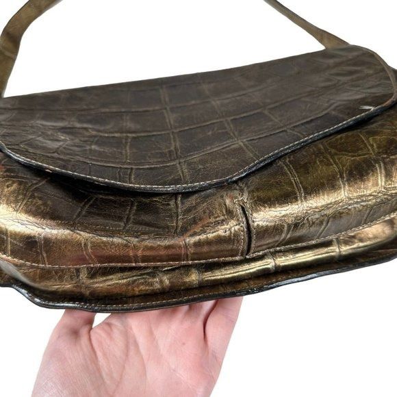 Designer × Vintage Carlos Falchi Exotic Genuine Alligator Crocodile Handmade Sh Size ONE SIZE - 11 Thumbnail