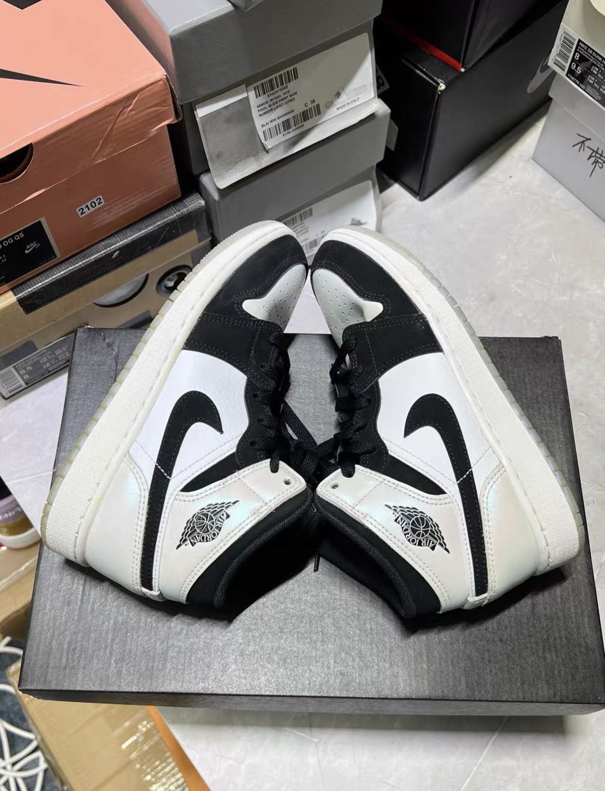 Jordan Brand Air Jordan 1 Panda J42 Size US 5 / IT 35 - 1 Thumbnail