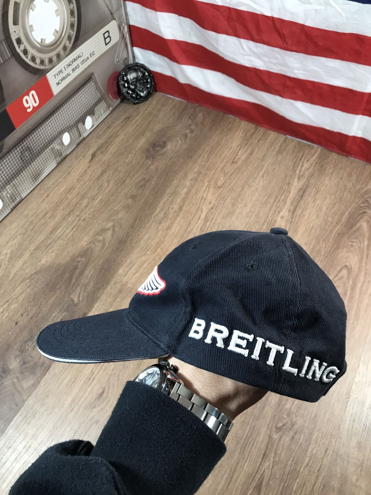 Breitling × Rolex × Vintage Vintage Official Breitling Cap Hat Embroidered Logo Racing Size ONE SIZE - 5 Thumbnail