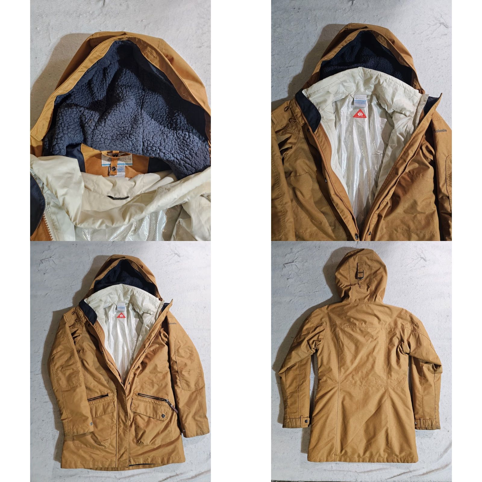 Vintage Columbia Signature Interchange Omni-Heat 3-in-1 Long Parka Hooded Womens XS Jacket Brown Size XS / US 0-2 / IT 36-38 - 8 Thumbnail
