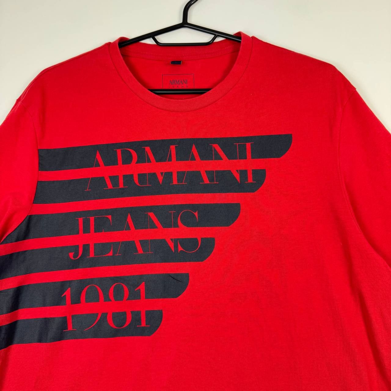 Armani Armani Jeans Red Graphic T Shirt Logo Print Short Size L Size US L / EU 52-54 / 3 - 2 Thumbnail