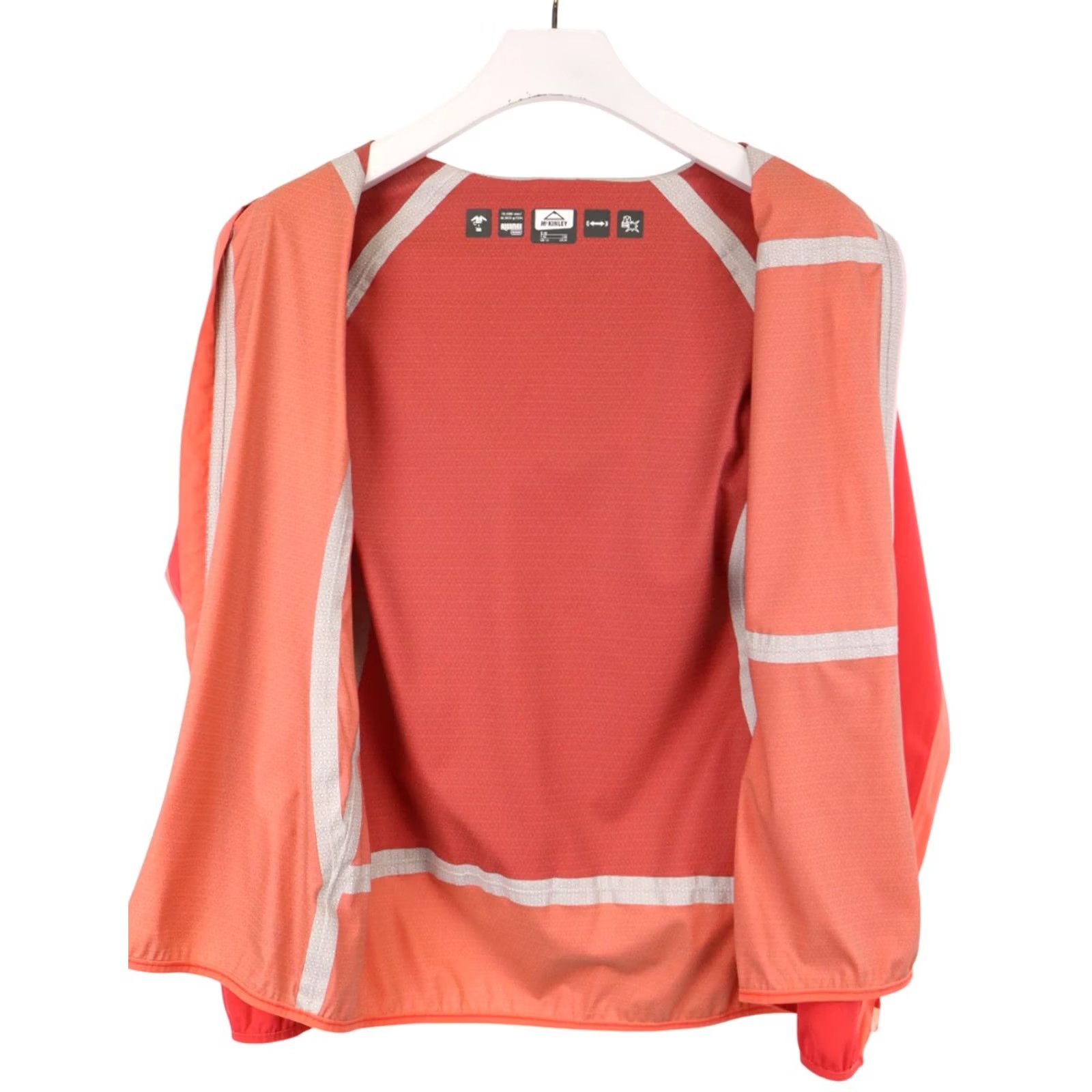 Vintage MCKINLEY Aqvamax Premium Jacket Women's UK 14 Orange Full Zip Hooded Waterproof Size XL / US 12-14 / IT 48-50 - 4 Thumbnail