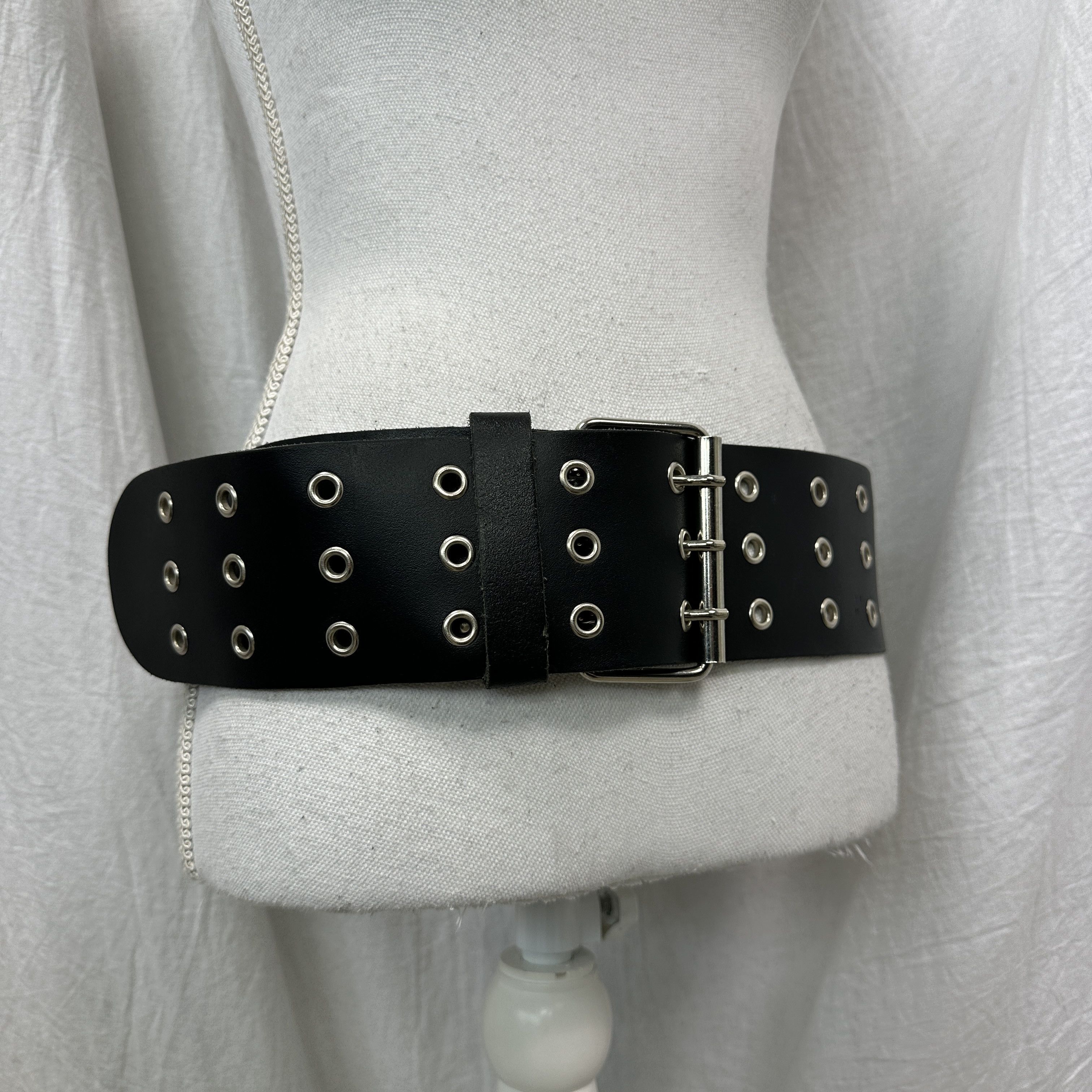 Vintage Vintage Avant Garde Opium Wide Leather Belt Y2K Size ONE SIZE - 5 Thumbnail