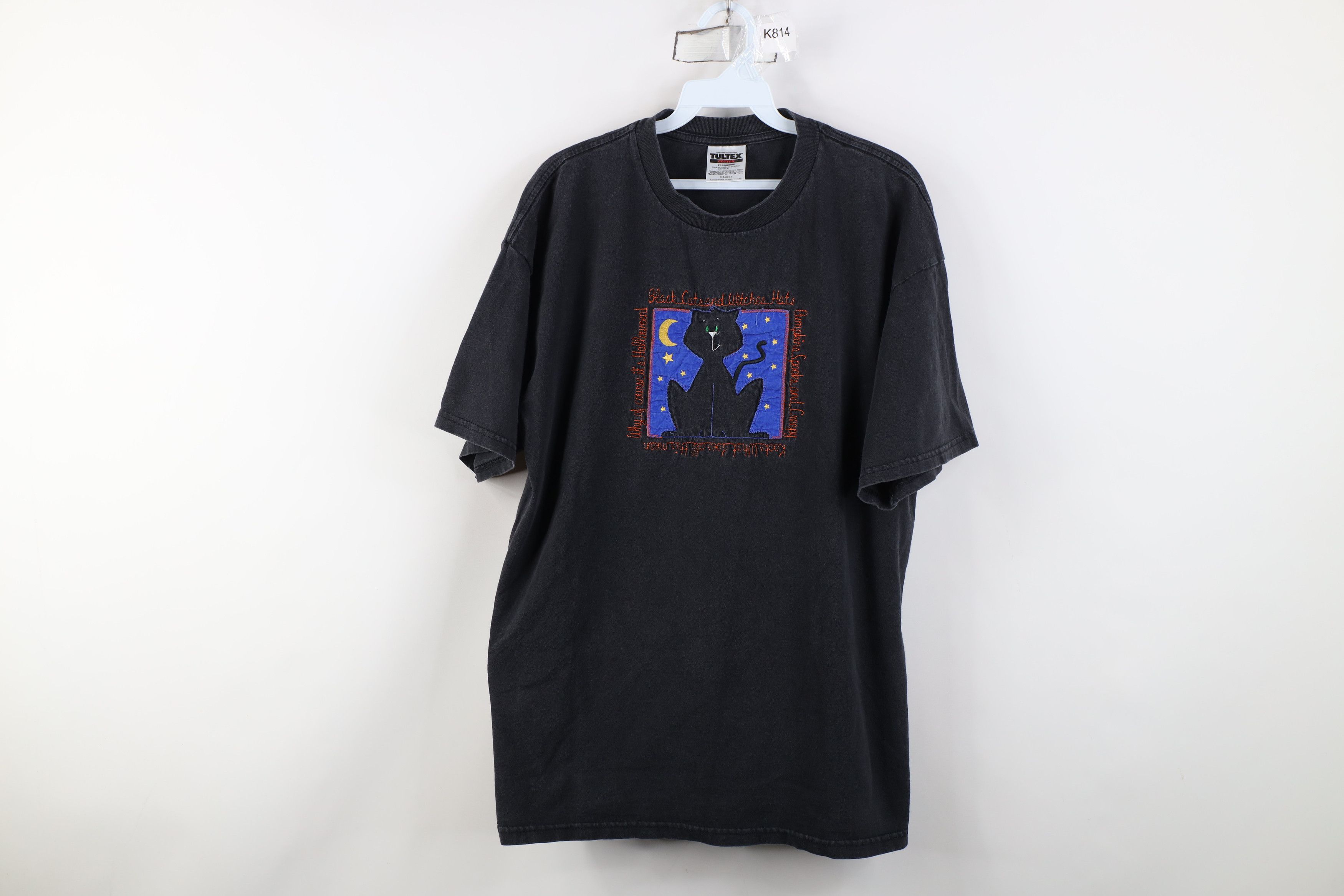 Vintage Vintage 90s Halloween Cat Witches Pumpkins T-Shirt Size XL / US 12-14 / IT 48-50 - 1 Thumbnail