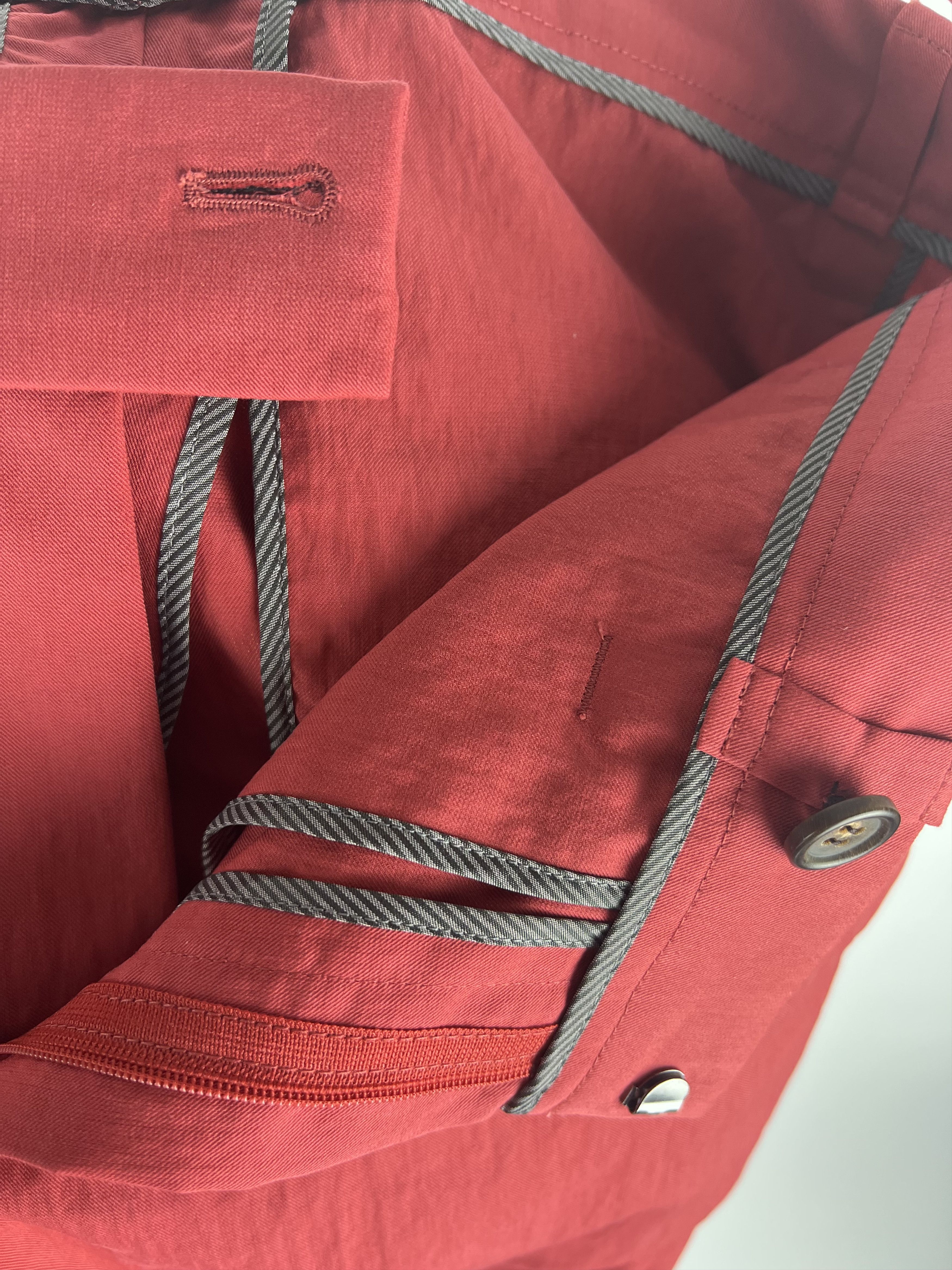 Brunello Cucinelli Brunello Cucinelli Red Cotton Cropped Pants Size IT40 Size 27" / US 4 / IT 40 - 5 Thumbnail
