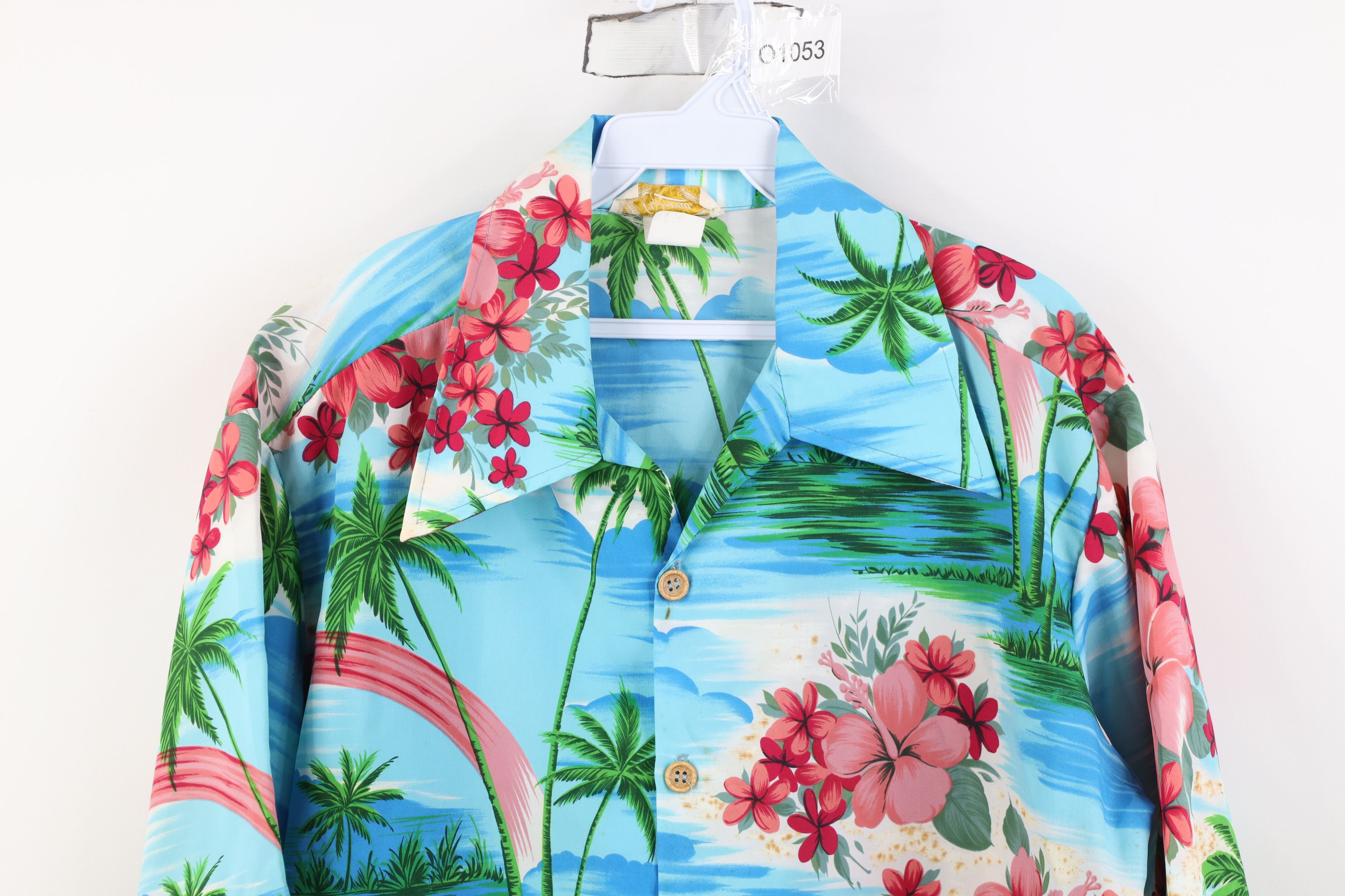 Vintage Vintage 70s Streetwear Beach Luau Hawaiian Button Shirt USA Size US L / EU 52-54 / 3 - 2 Thumbnail