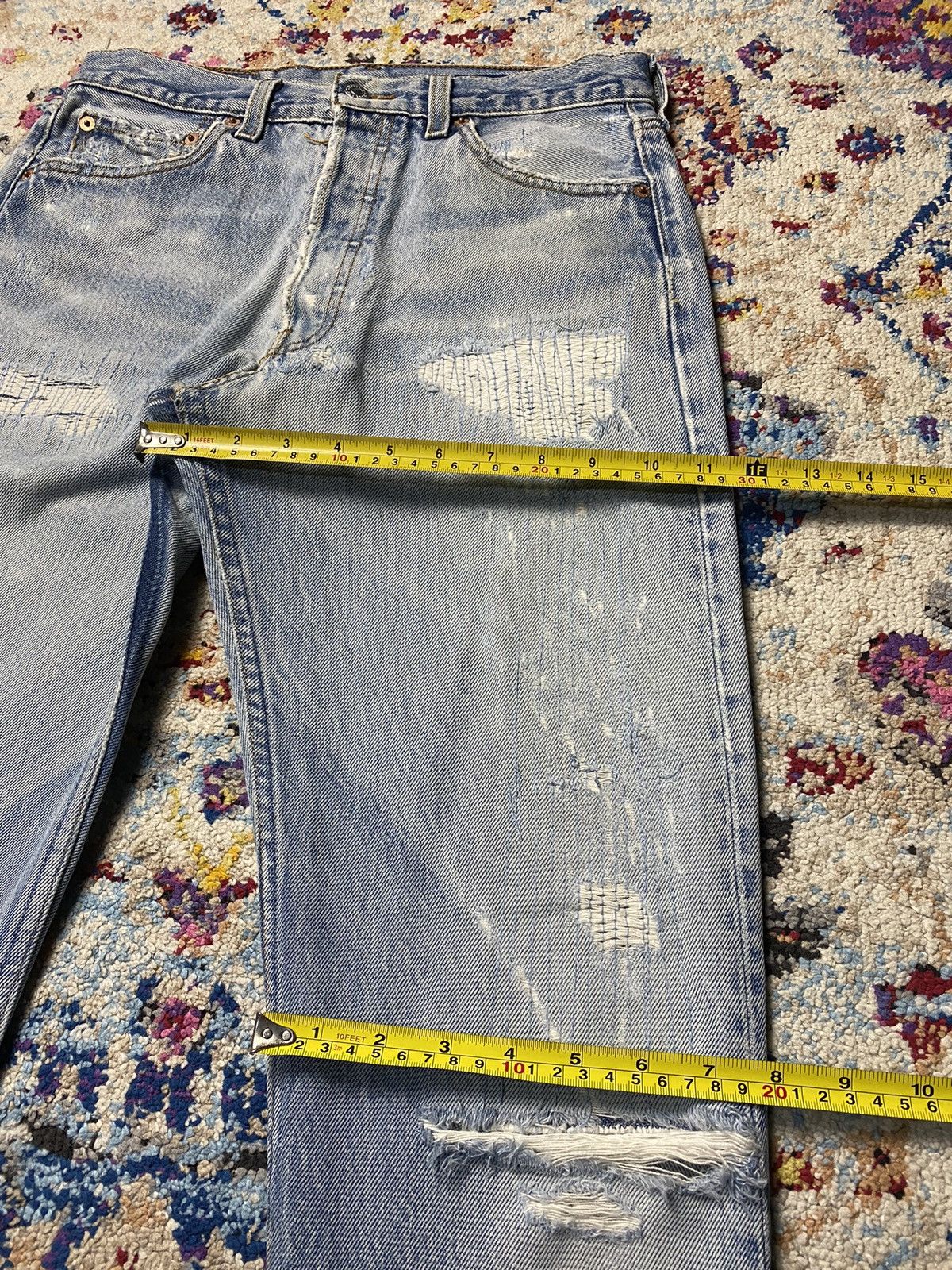 Atelier & Repairs × Levi's Atelier & Repairs Levi's 501 Rework Distressed Crop Shorts Size US 30 / EU 46 - 15 Thumbnail