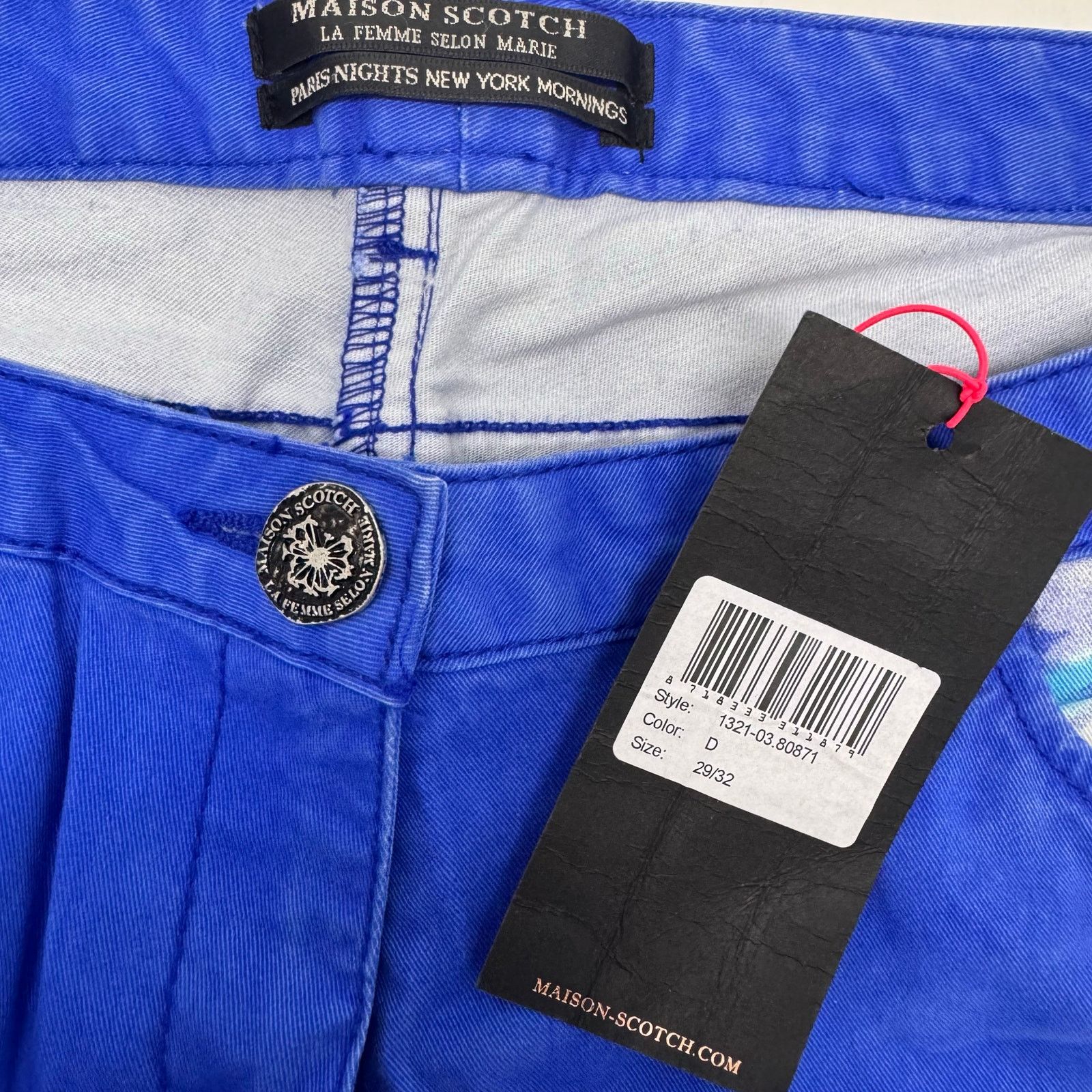 Scotch & Soda Maison Scotch Women's Side Tie Dye Skinny Jeans Blue size 29 Size 29" - 6 Thumbnail