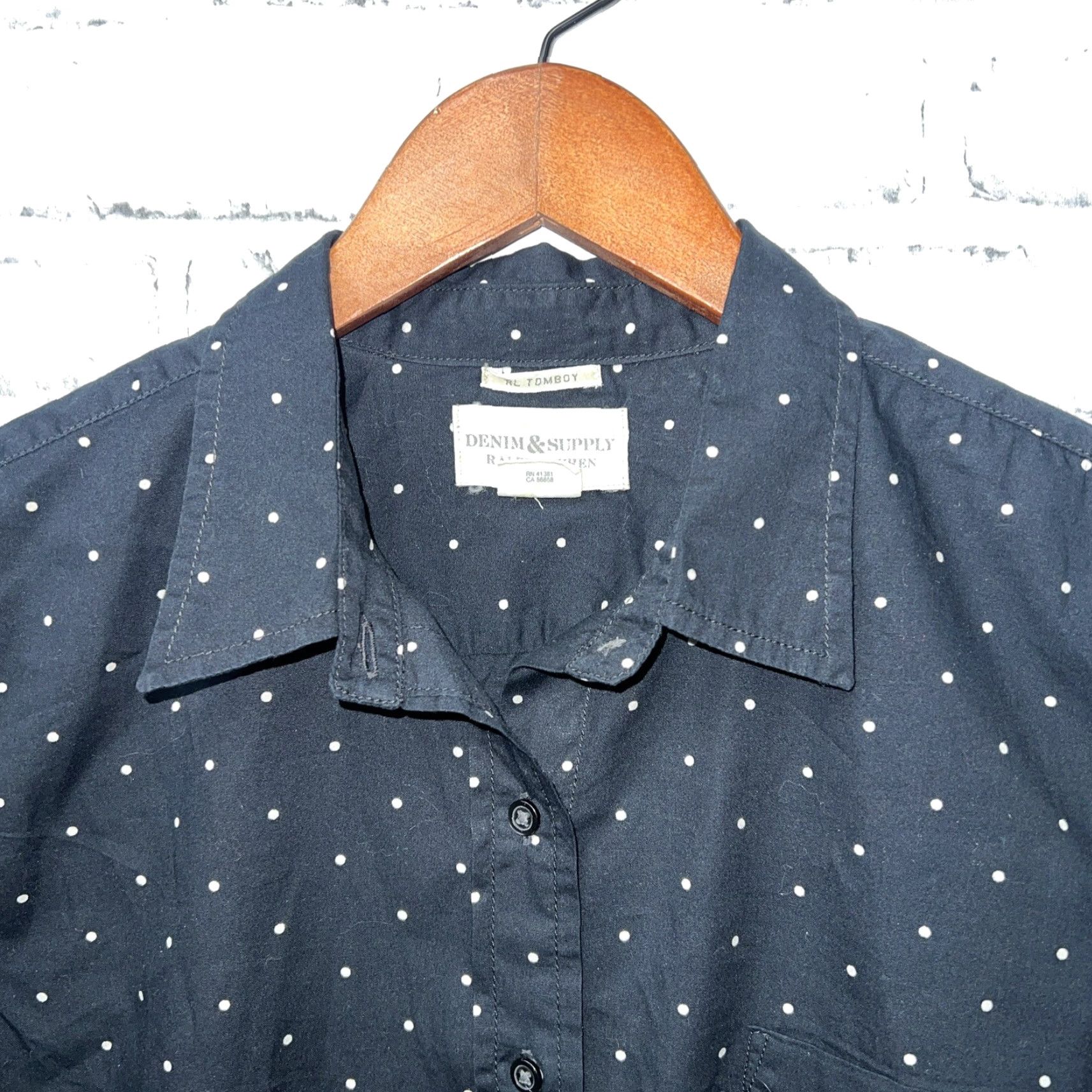 Ralph Lauren DENIM & SUPPLY Black Button-Up Shirt Womens Size L Size L / US 10 / IT 46 - 2 Thumbnail