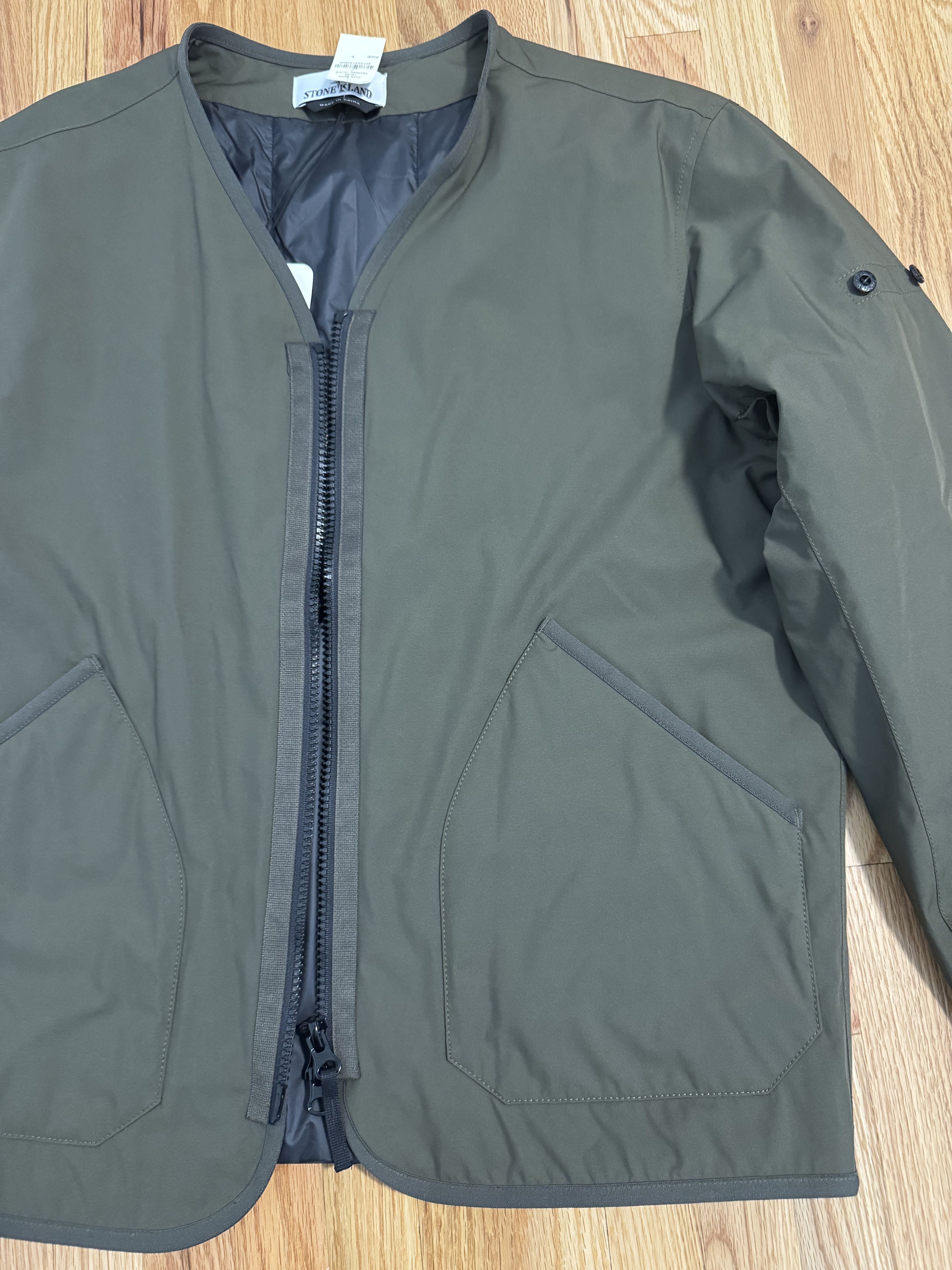 Stone Island Stone Island Men's Olive Liner Jacket No Collar - Tags On Size US L / EU 52-54 / 3 - 2 Thumbnail