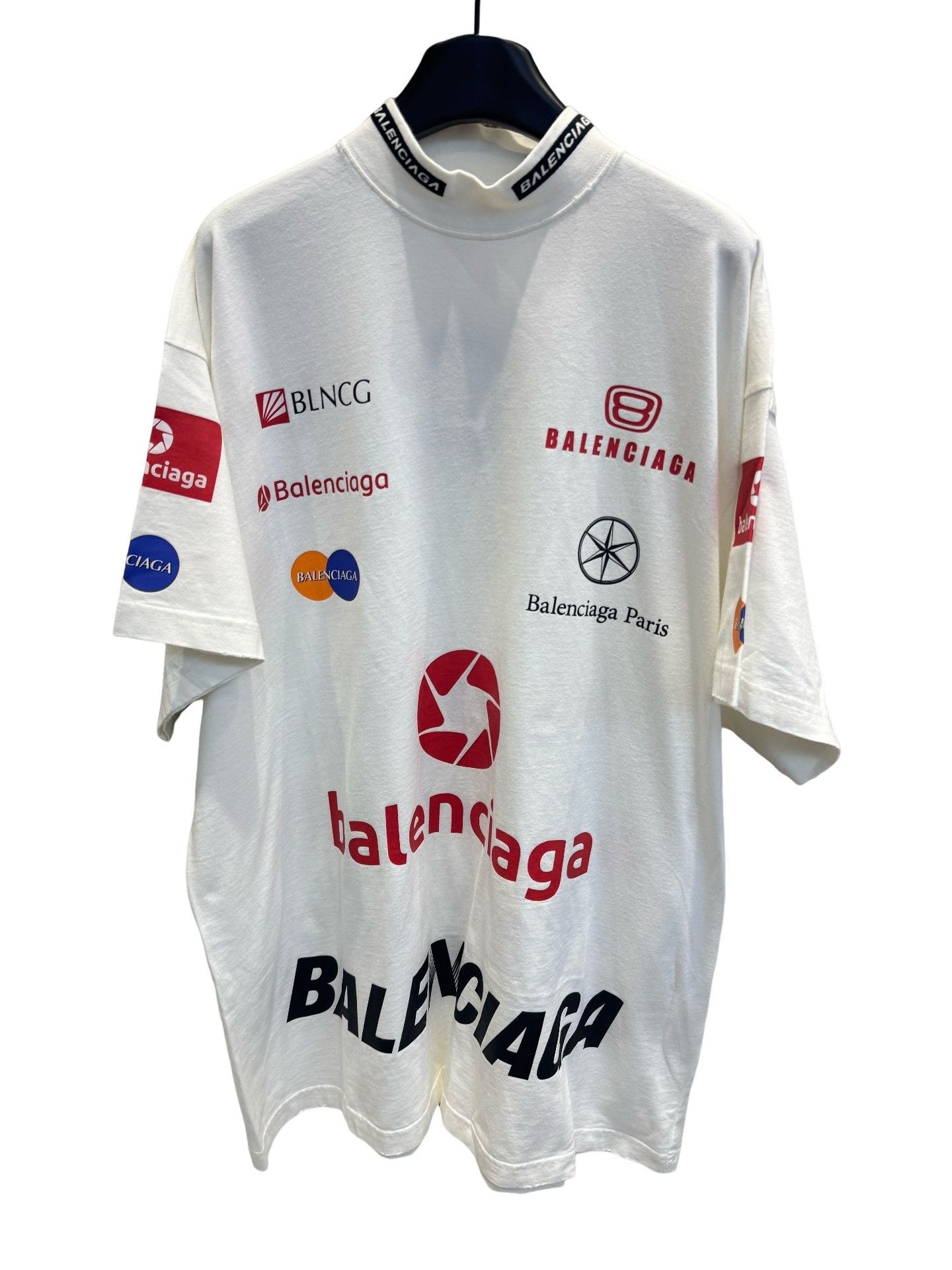 Balenciaga Balenciaga Multi-Logo Print T-Shirt Size L Size US L / EU 52-54 / 3 - 1 Thumbnail