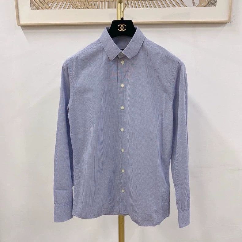 Givenchy Givenchy Size40 Men's Blue Plaid Shirt, Size 40 Size US M / EU 48-50 / 2 - 1 Thumbnail
