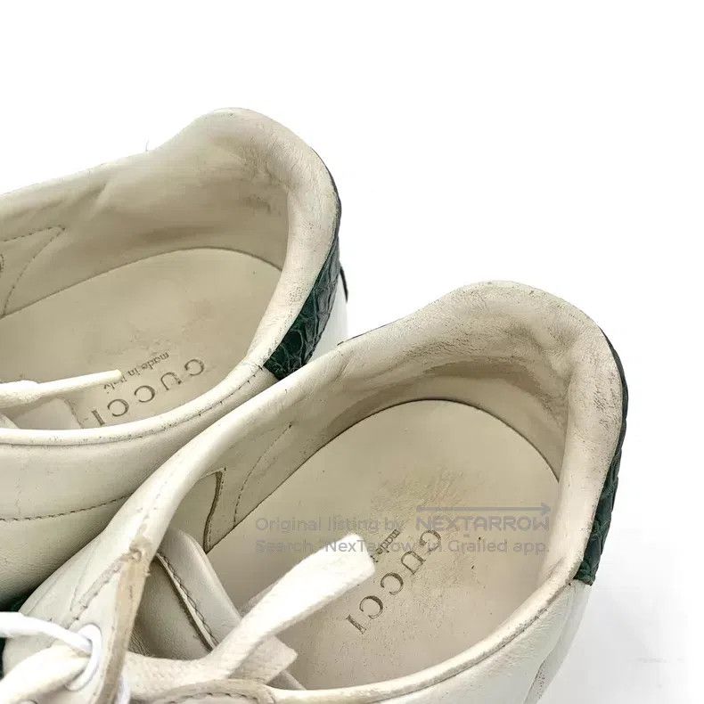 Gucci Gucci Ace series white striped webbing lace-up casual flat Size US 6.5 / IT 36.5 - 9 Thumbnail