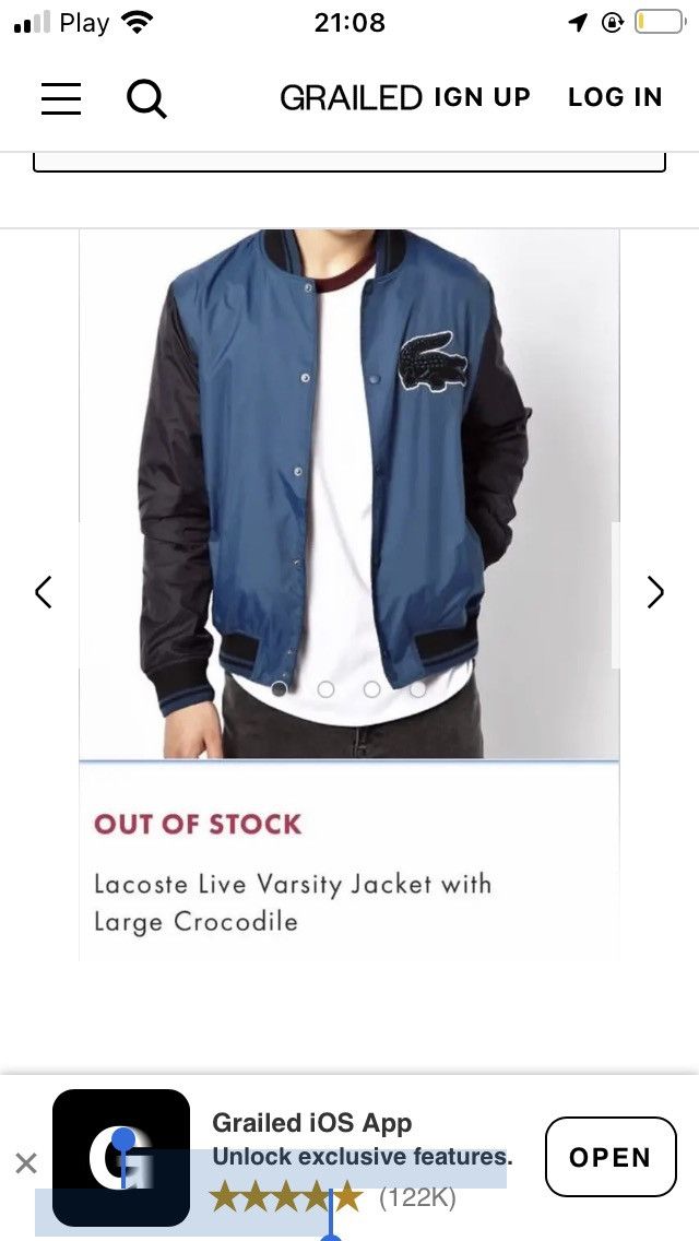 Lacoste Lacoste Live! Jacket Bomber Big Embroidered Logo Size US M / EU 48-50 / 2 - 18 Thumbnail