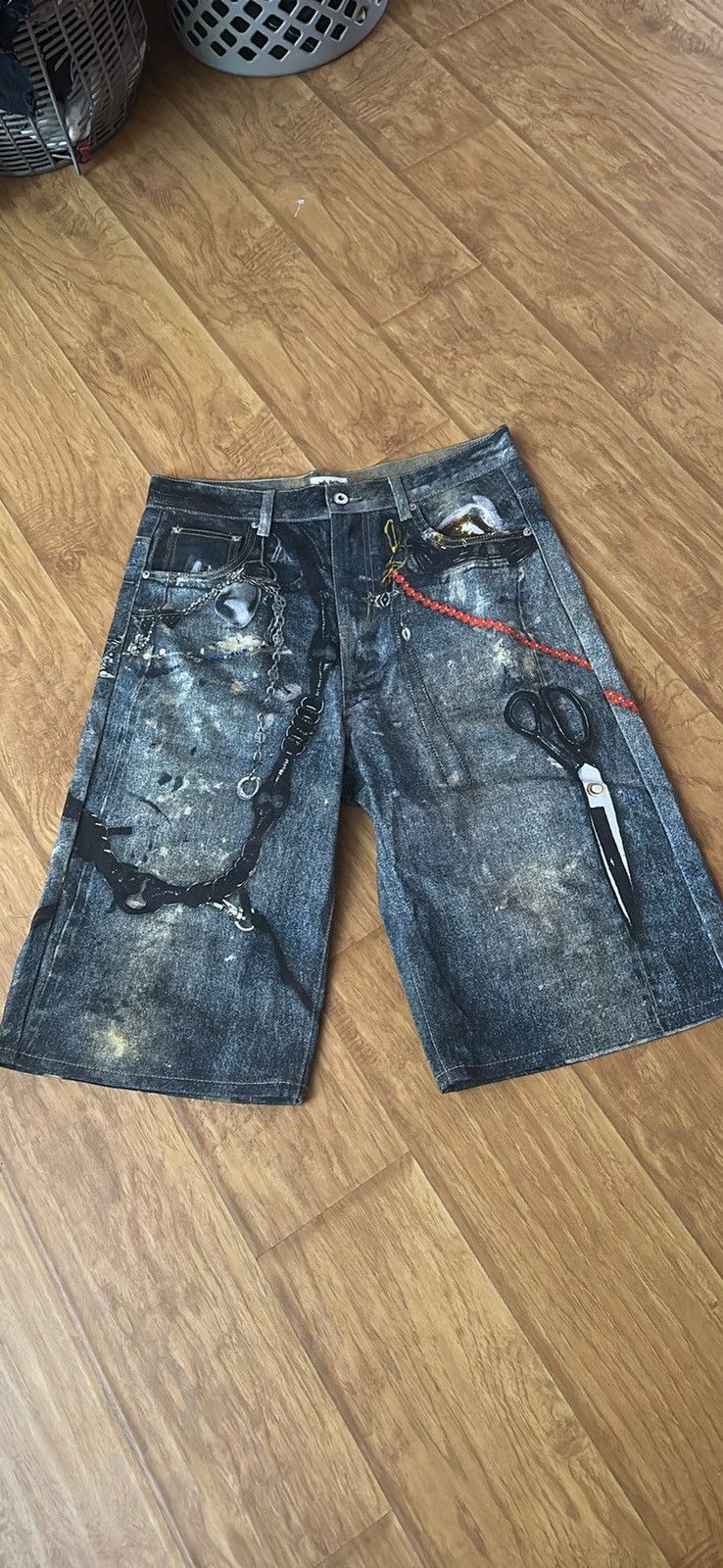 Japanese Brand Japanese style / Trompe L’Oeil style Denim shorts Size US 32 / EU 48 - 1 Thumbnail