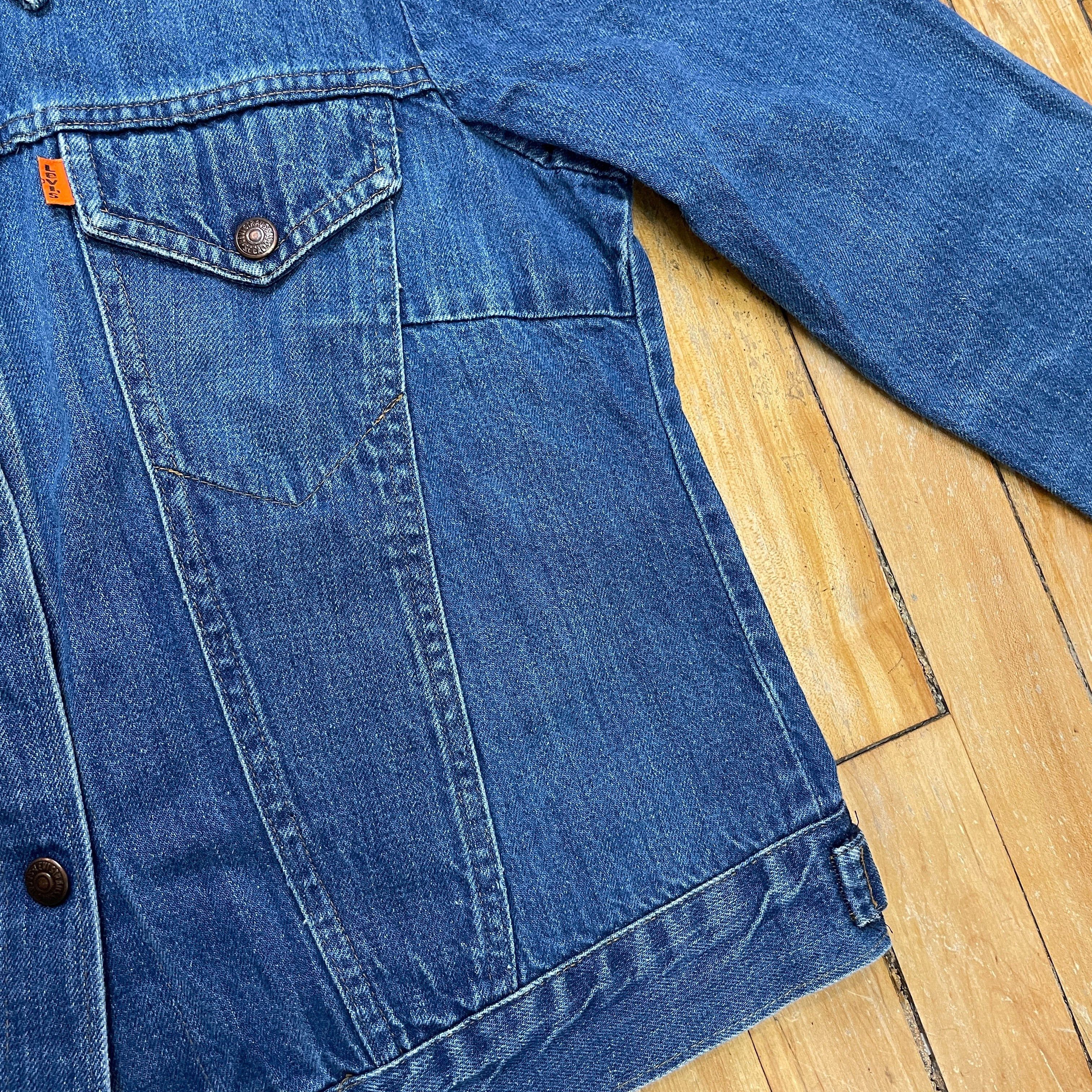 Levi's Outstanding Vintage 60s/70s Levi's for Gals Orange Tab Fitted Denim Jacket Size S/Youth L Size S / US 4 / IT 40 - 5 Thumbnail