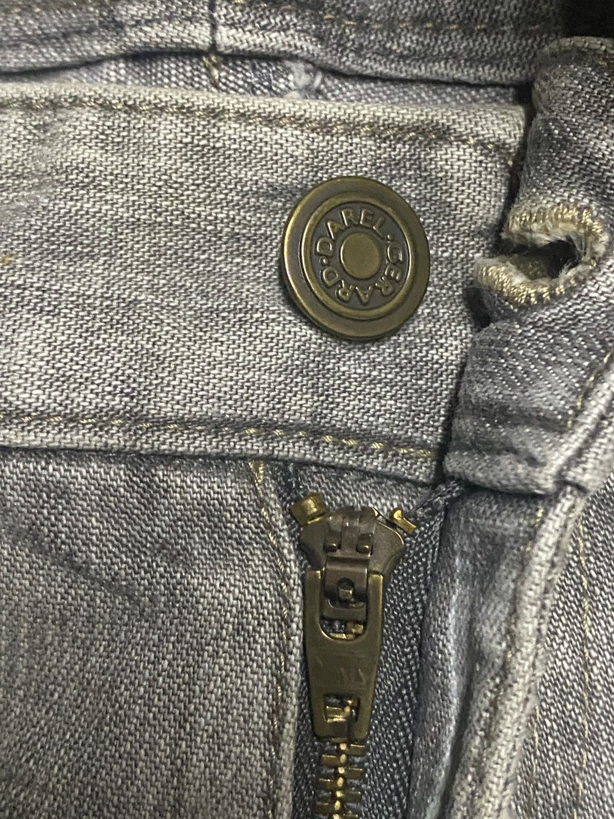 Japanese Brand Vintage Japanese Gerald Darel Grey Embroidery Flare Jeans Size US 30 / EU 46 - 11 Thumbnail