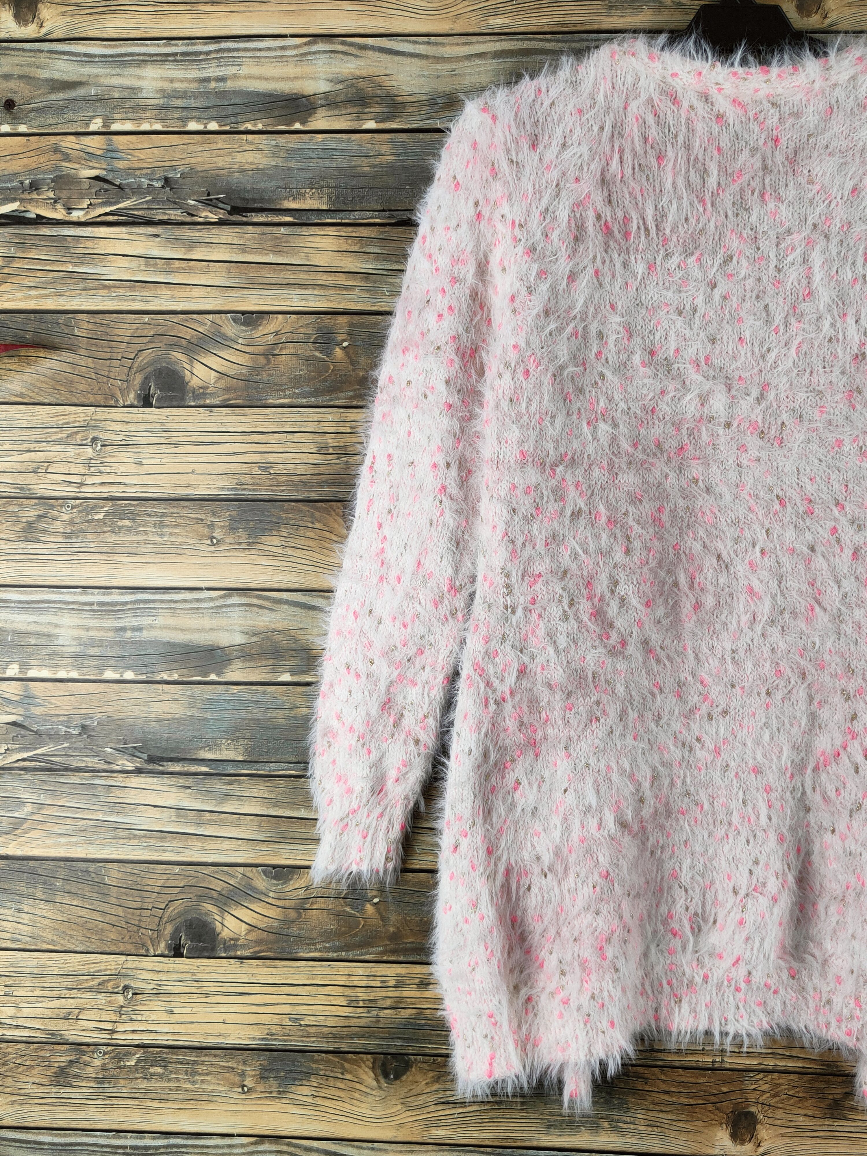 Japanese Brand DL Moririn Pink Fur Mohair Knitwear Cardigan #46-172 Size S / US 4 / IT 40 - 8 Thumbnail