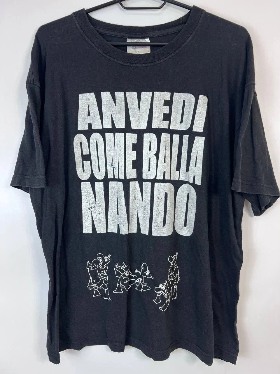 Other ANVEDI COME BALLA NANDO Graphic T-Shirt Black Vintage Sz XL Size US XL / EU 56 / 4 - 1 Thumbnail