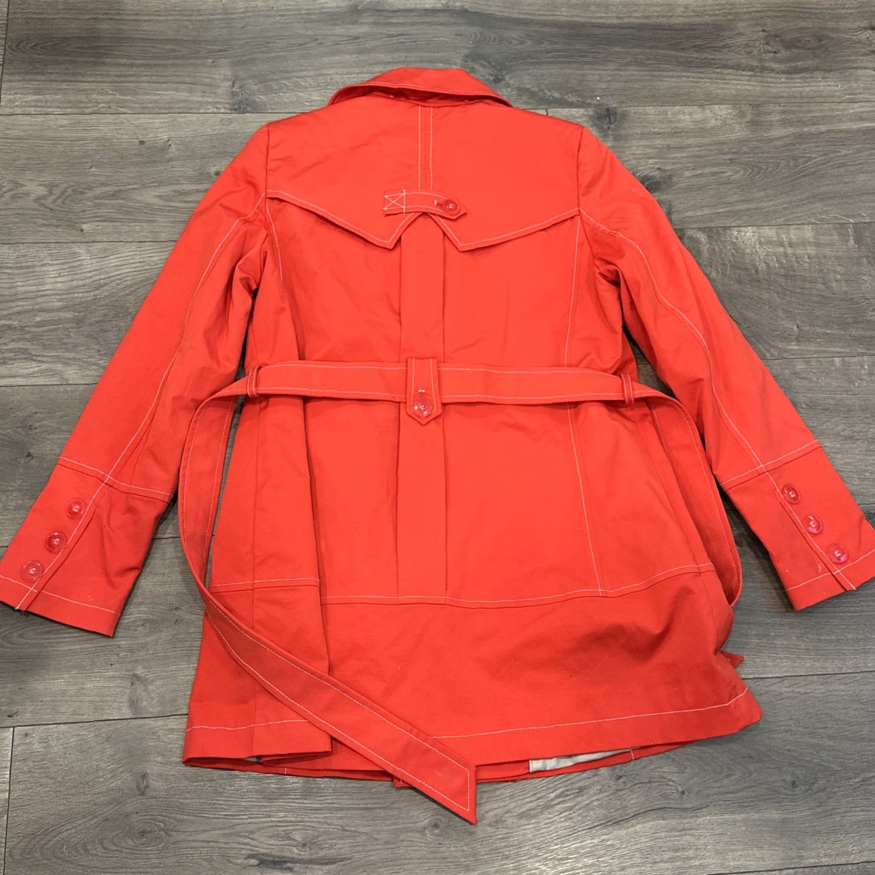 DKNY DKNY red city trench raincoat - sz Large - double breasted - Water Repellant Size M / US 6-8 / IT 42-44 - 4 Thumbnail