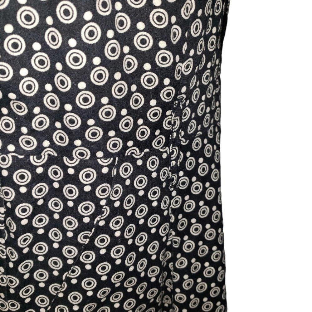 Designer CT507 Mlle Gabrielle Black & White Sleeveless Midi Dress M Size M / US 6-8 / IT 42-44 - 6 Thumbnail