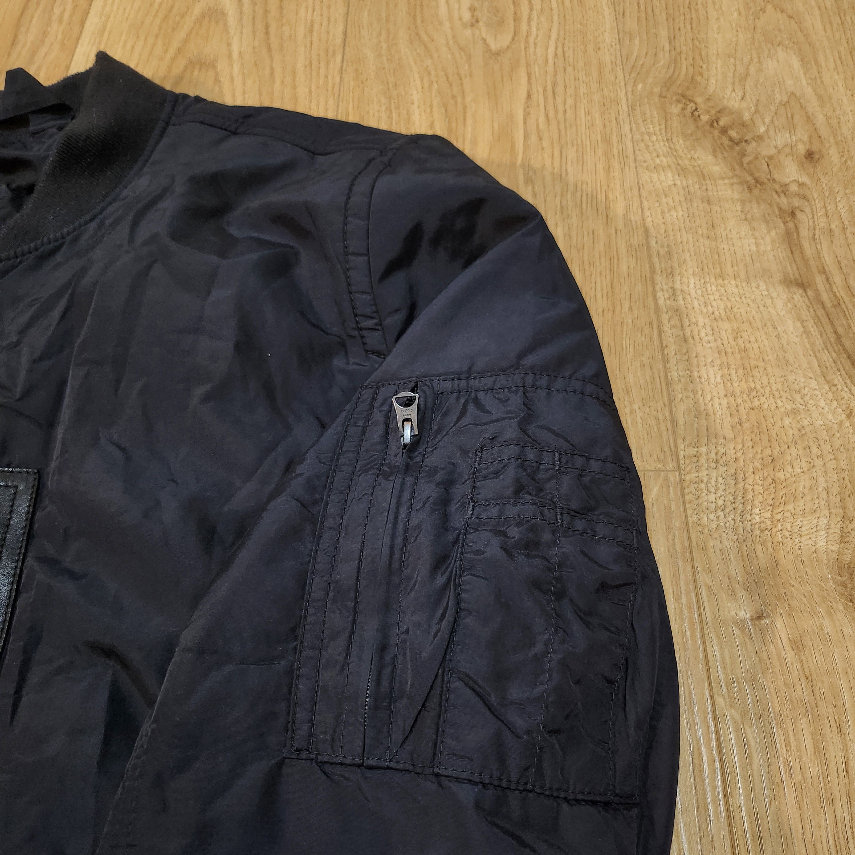 Acne Studios Silas PSS15 Light Black Nylon Bomber Jacket