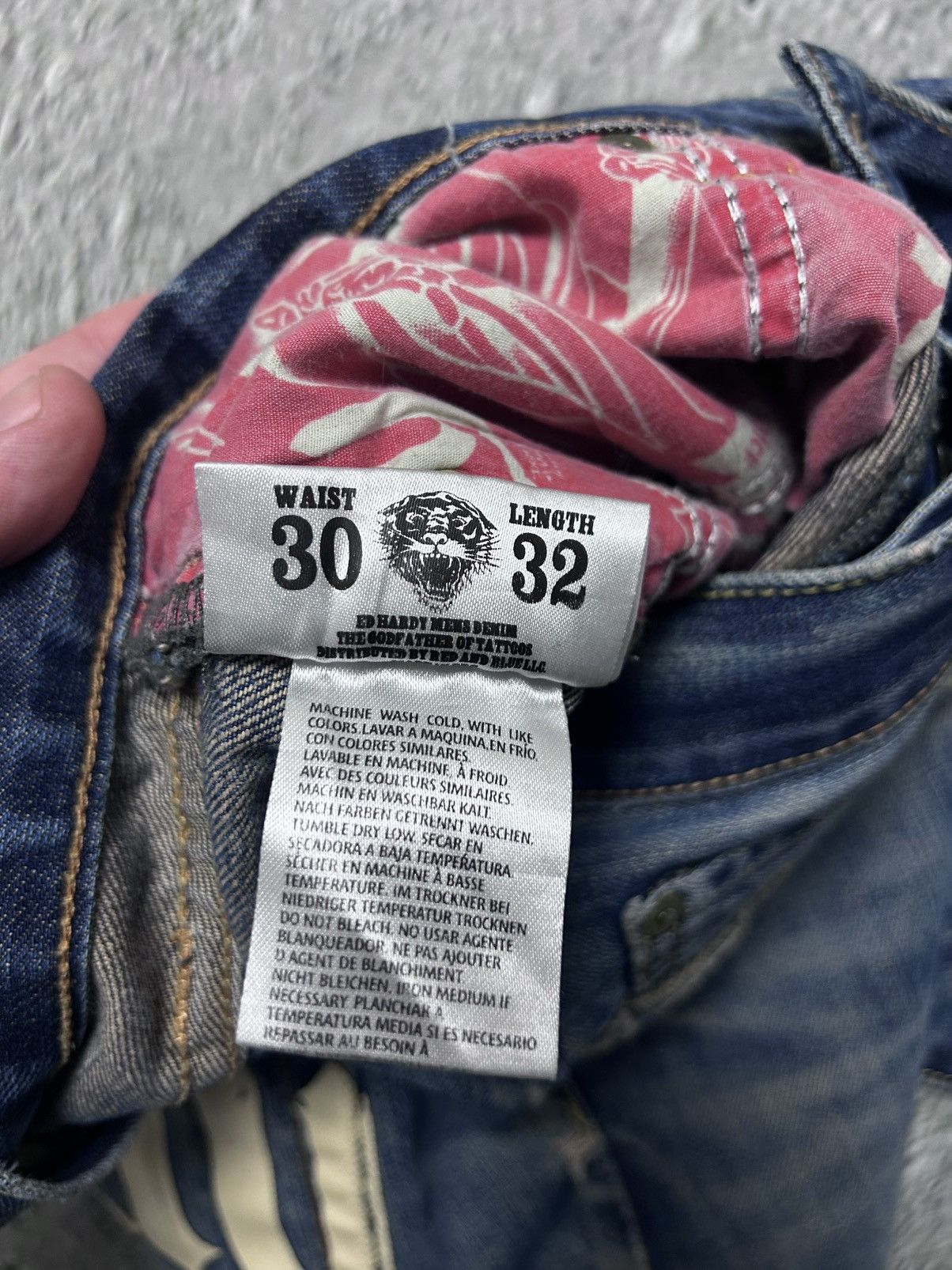 Ed Hardy Ed Hardy Christian Audigier vintage jeans big logo pants Size US 30 / EU 46 - 8 Thumbnail