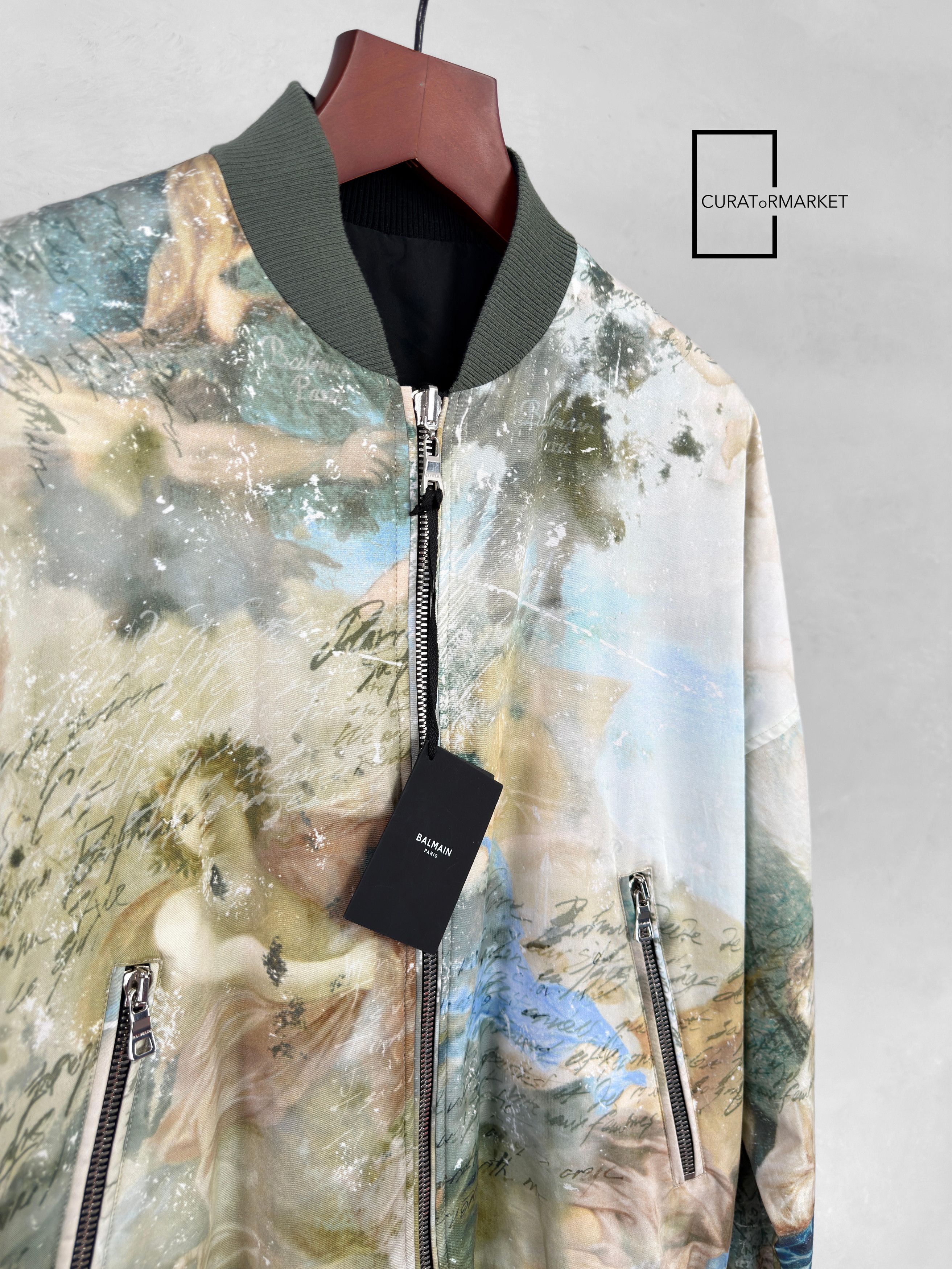 Balmain EU46 Relaxed Art Sky Print Reversible Embossed Logo Zip SS23 Size US S / EU 44-46 / 1 - 2 Thumbnail