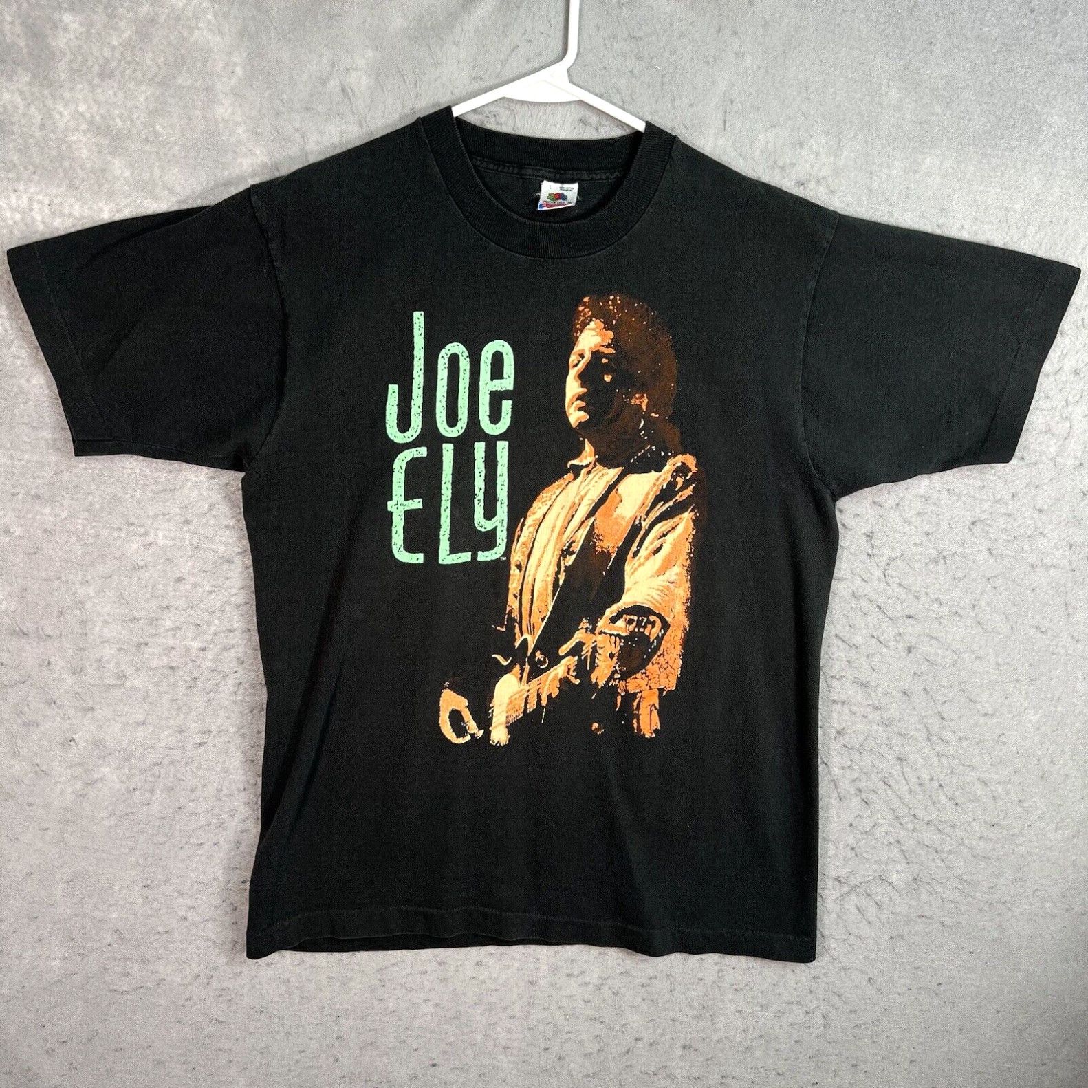 image of Fruit Of The Loom Vintage 1990 Joe Ely Live At Liberty Lunch Tour T Shirt Adult Large Black Mens in
