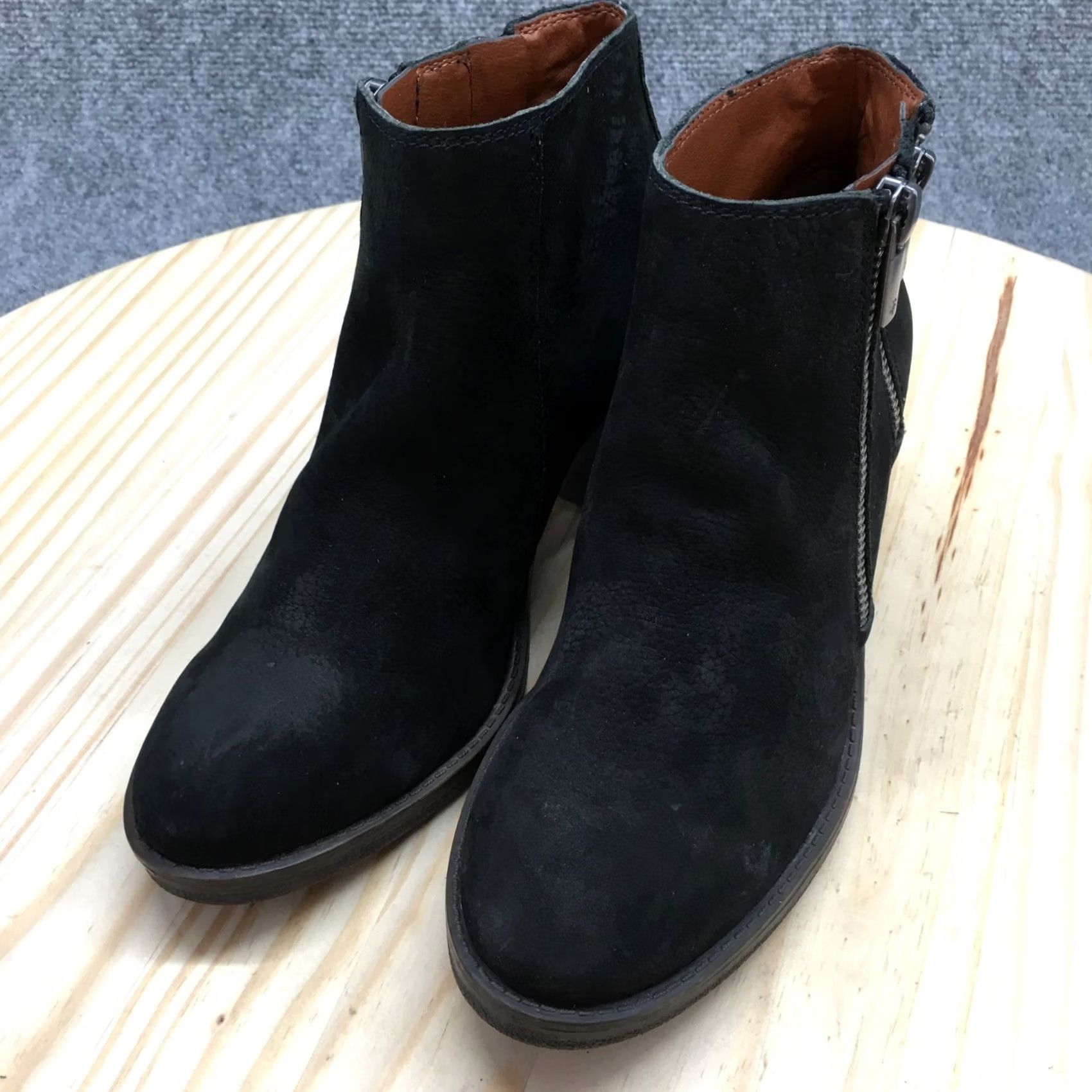 Lucky Brand Lucky Brand Boots Womens 6 M Roquee Ankle Booties Black Leather Block Heels Size US 6 / IT 36 - 4 Thumbnail
