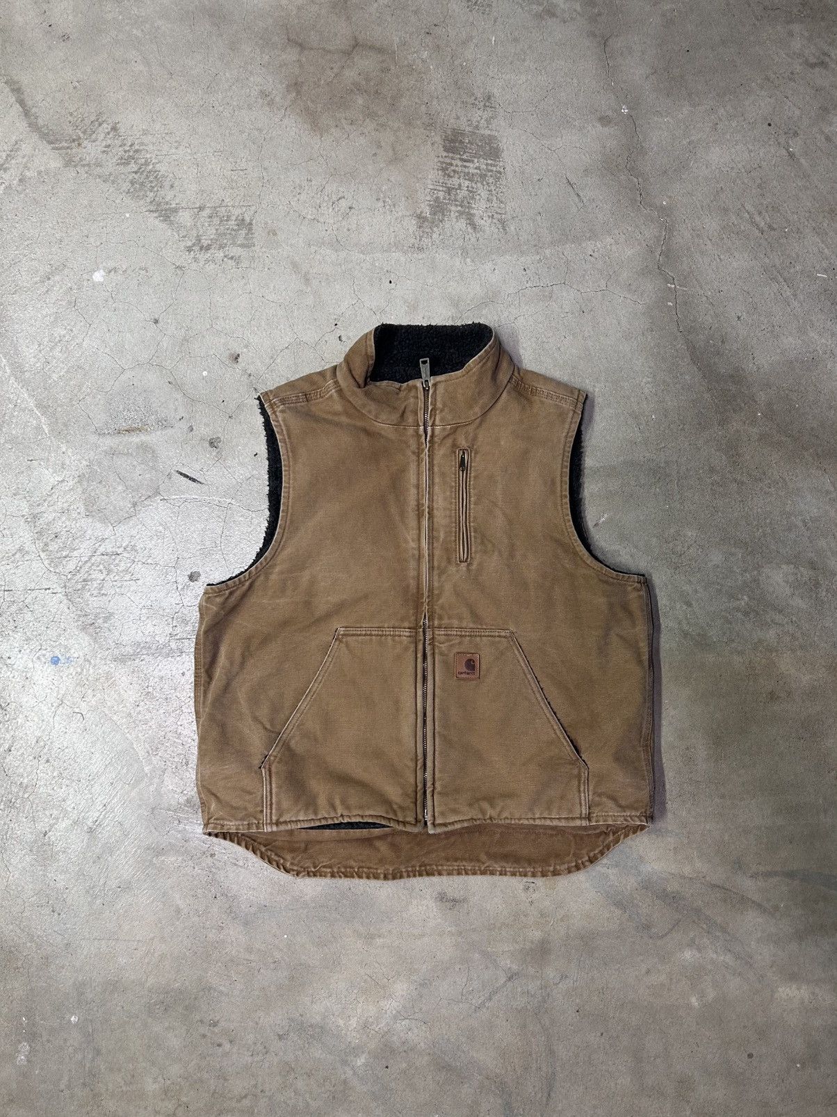 Carhartt Vintage Carhartt Tan Workwear Fleece-Lined Vest Size US L / EU 52-54 / 3 - 1 Thumbnail