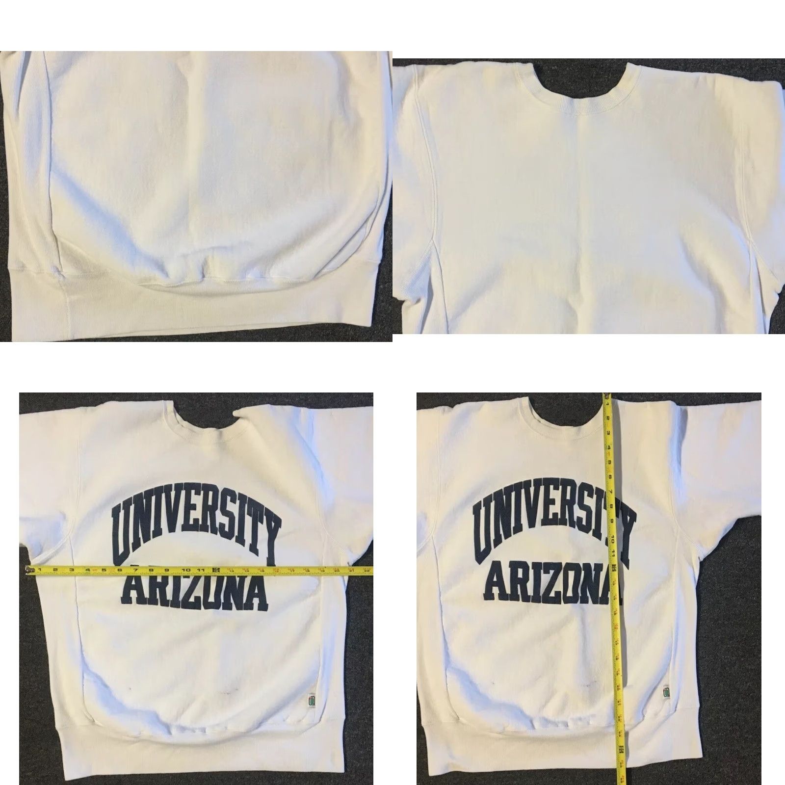 Vintage VINTAGE University of Arizona Faded Reverse Weave Sweatshirt S College Hoodie Men Small White 90s School PE Reversible Size US S / EU 44-46 / 1 - 9 Thumbnail