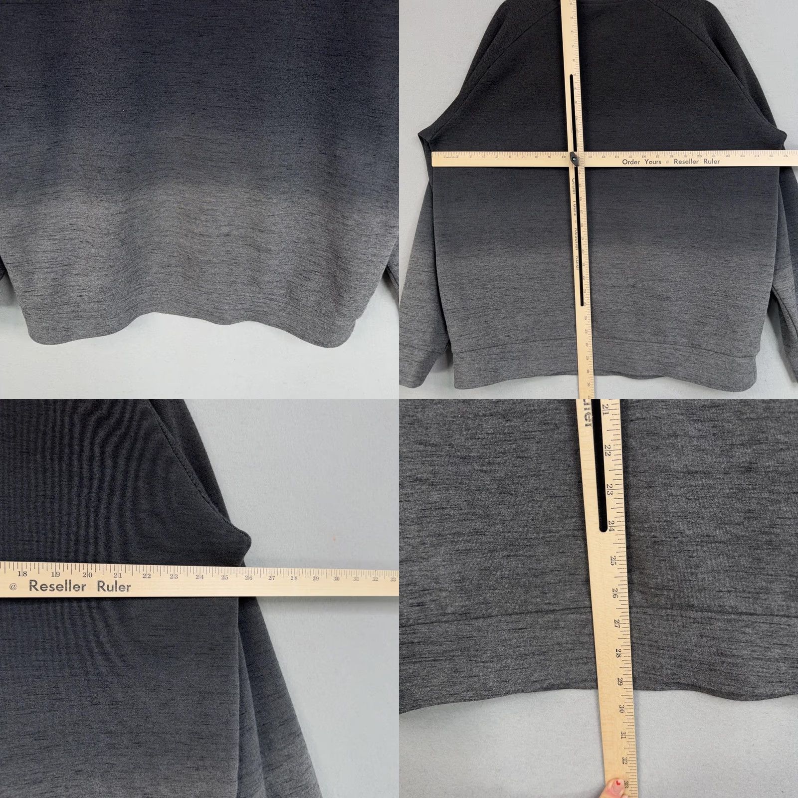 American Eagle Outfitters American Eagle Outfitters Sweatshirt Mens 2XL Gray Gradient Pullover Crewneck AEActive Flex Knit Raglan Long Sleeve Regular Fit Logo Front Hem Mens Size US XXL / EU 58 / 5 - 8 Thumbnail