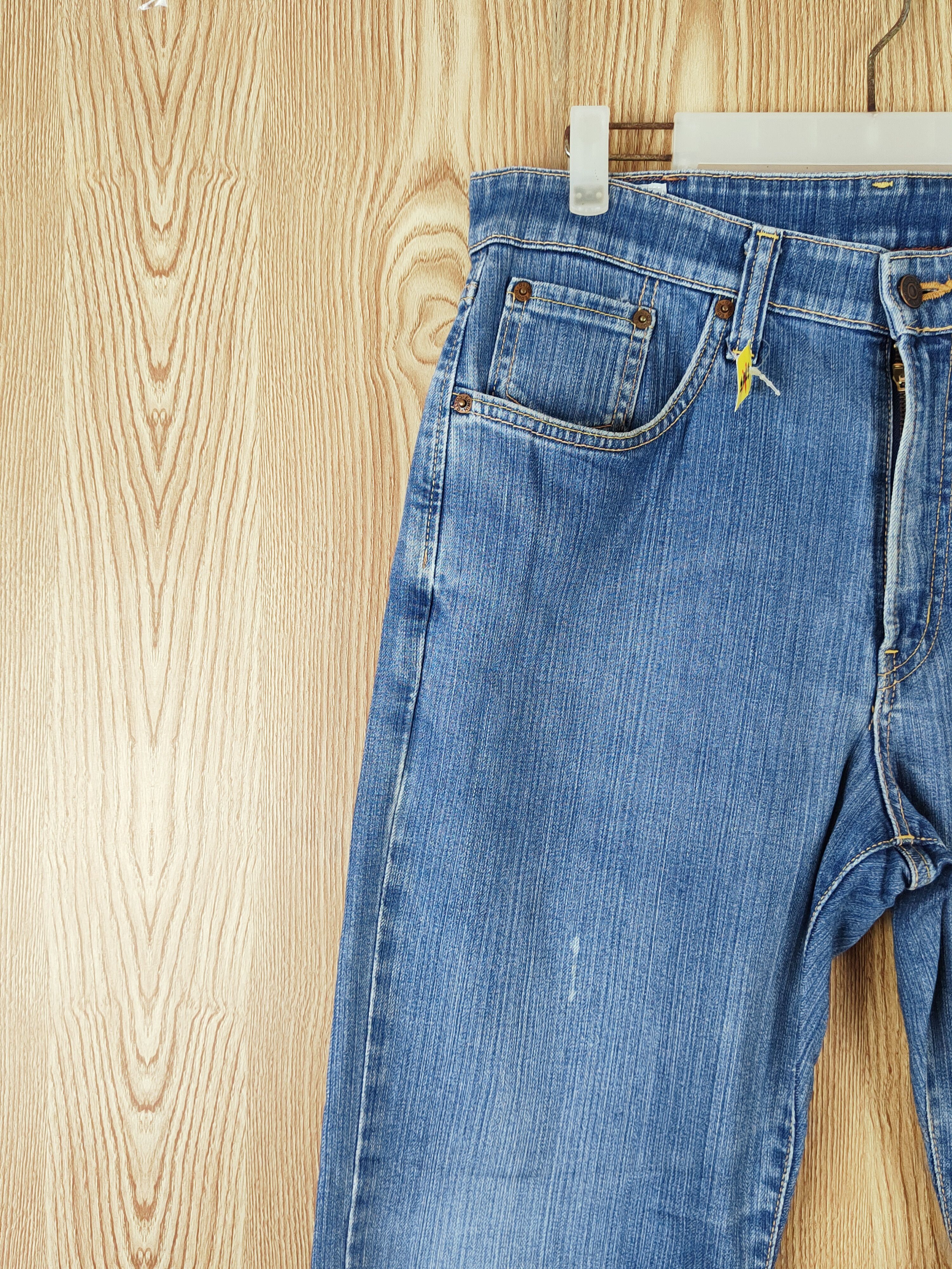 Edwin Edwin vintage Blue Distressed Ripped denim Jeans #W944 Size US 33 - 3 Thumbnail