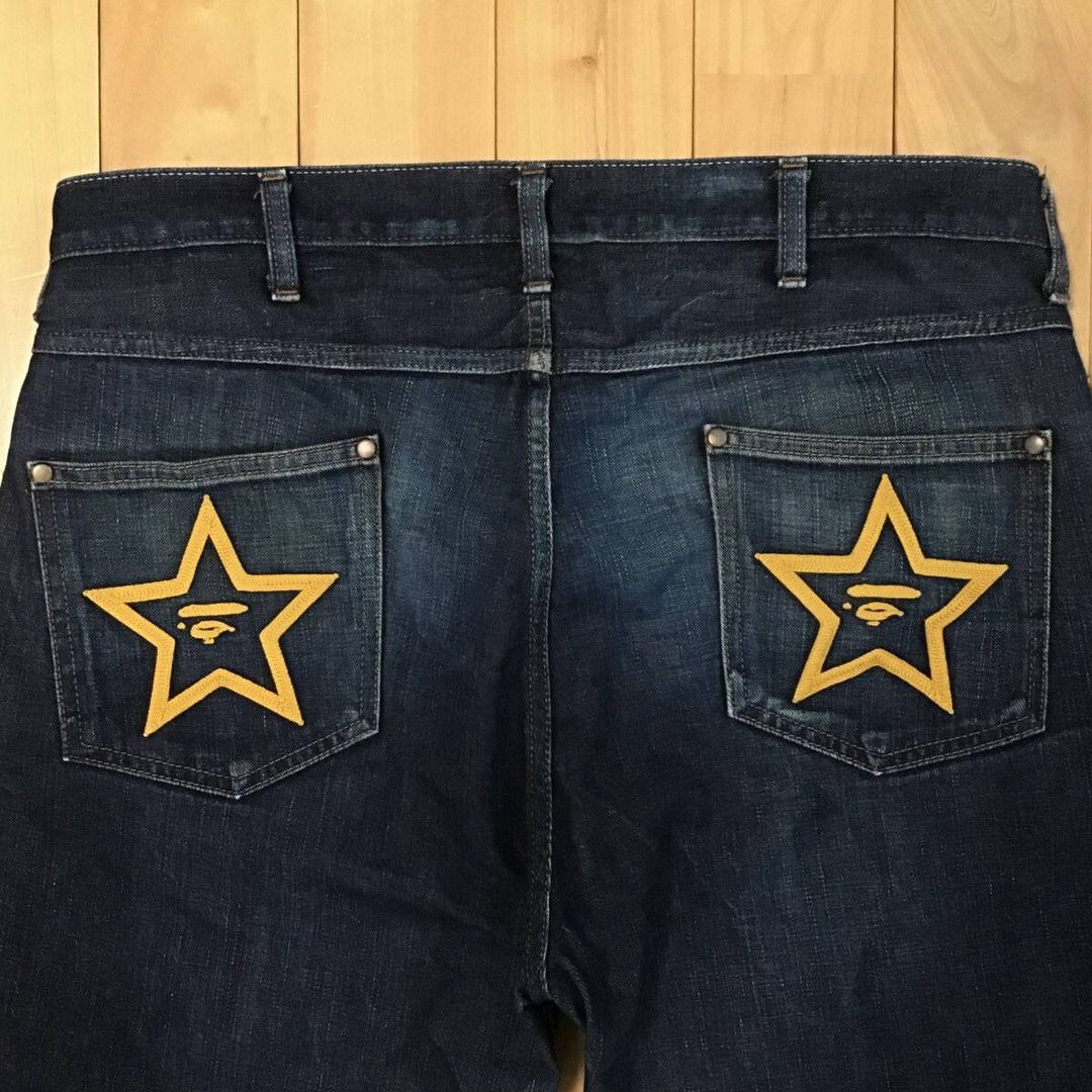 Bape BAPE STA embroidered denim shorts a bathing ape star ★size L Size US 34 / EU 50 - 3 Thumbnail