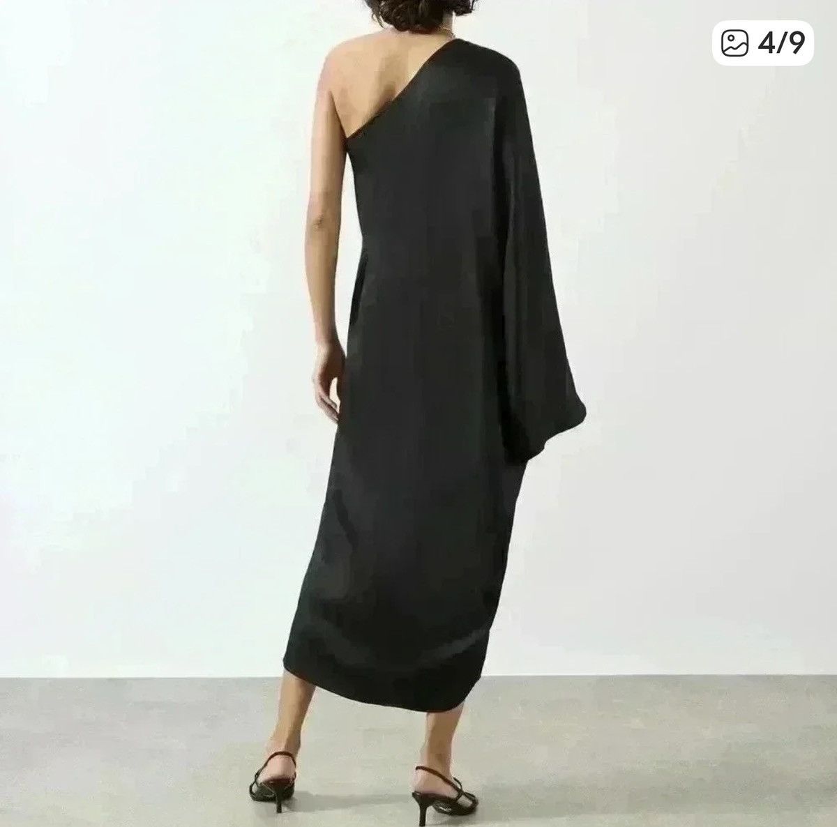 Anine Bing Annie Bing Rowan black silk off one shoulder dress Size XS / US 0-2 / IT 36-38 - 4 Thumbnail