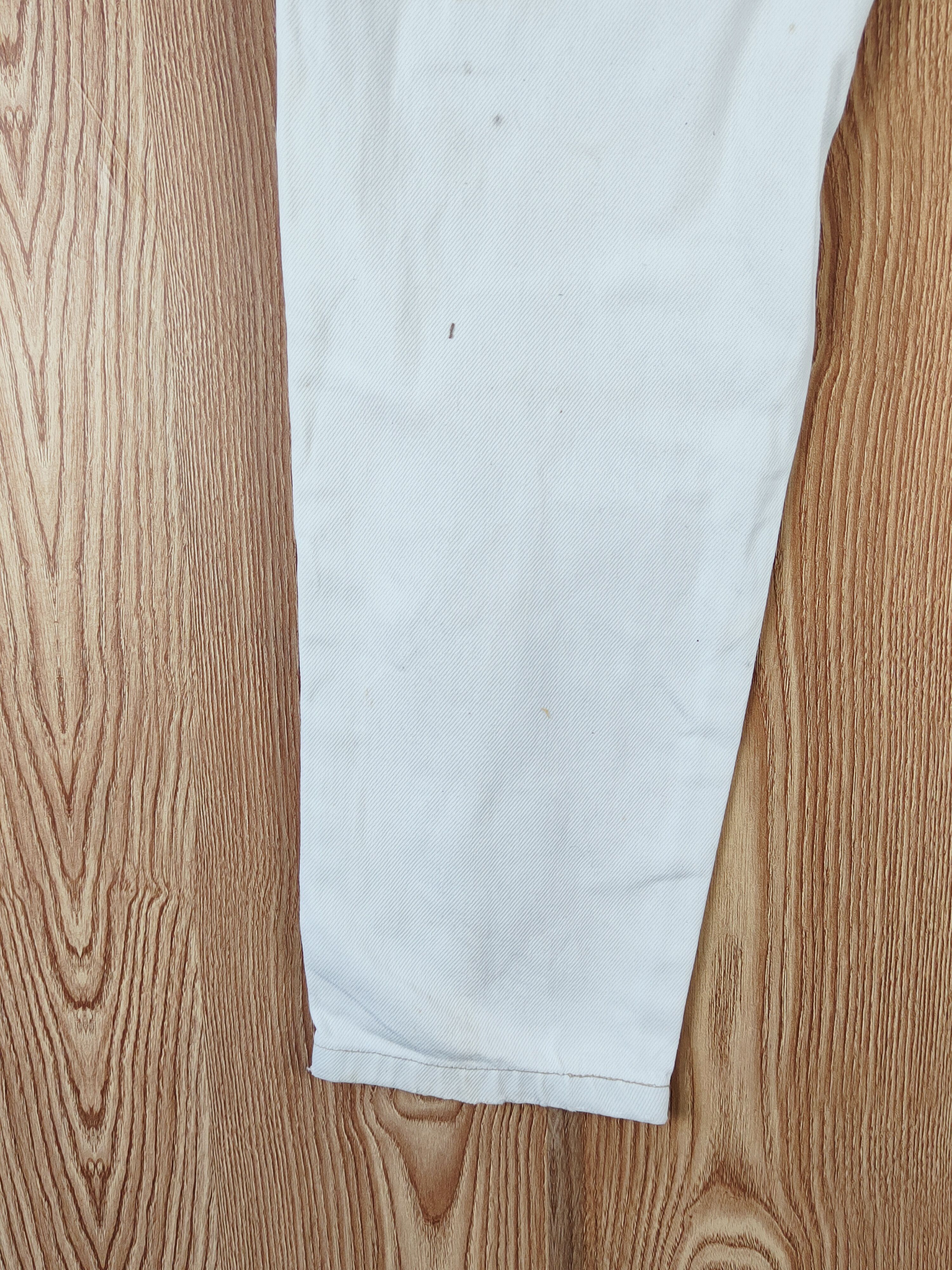 Japanese Brand Bobson Pro White vintage Distressed Ripped Jeans #W543 Size US 33 - 9 Thumbnail