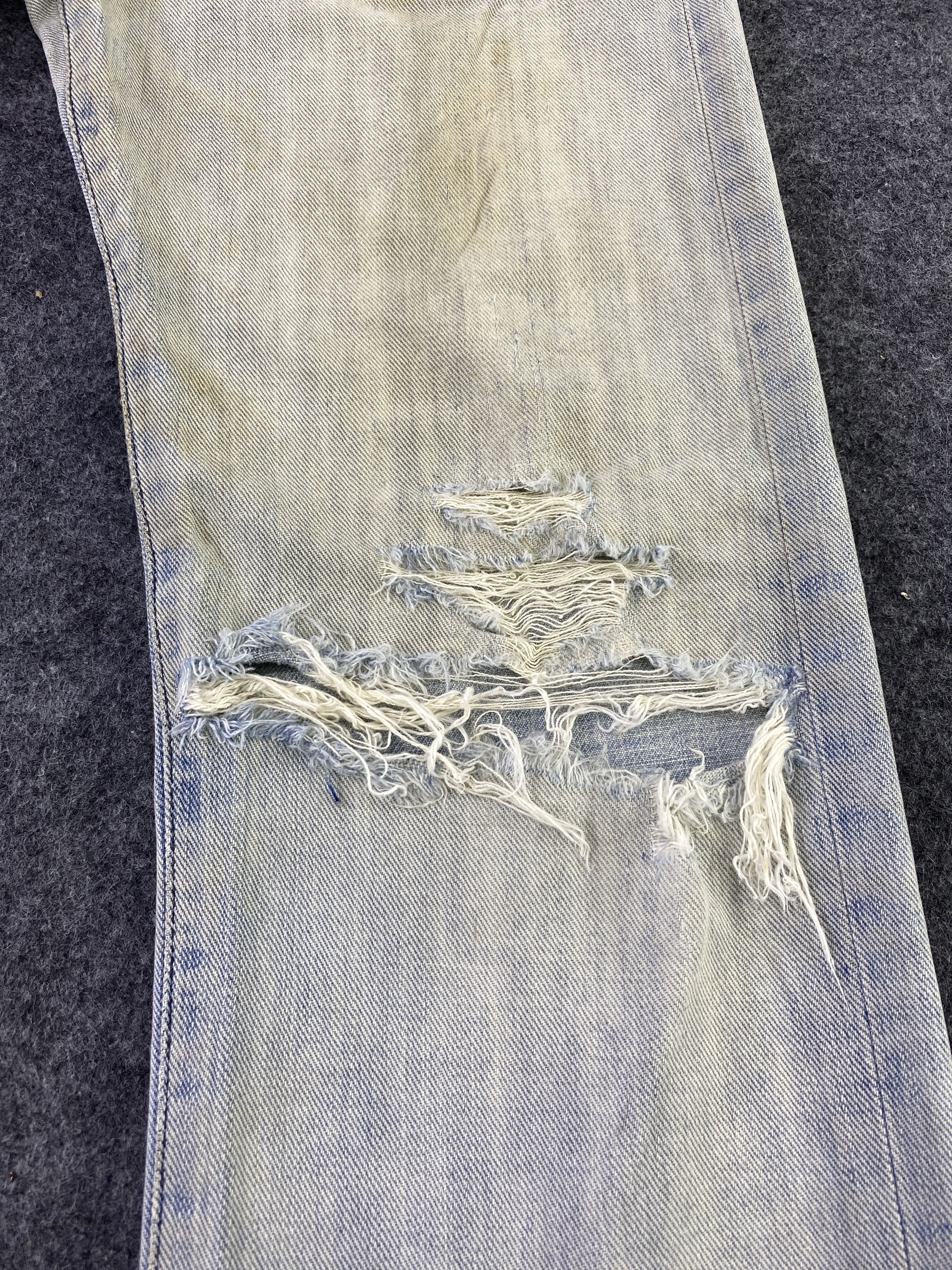 Lee Vintage Lee Low Waisted Distressed Jeans - J893 Size 30" / US 8 / IT 44 - 15 Thumbnail